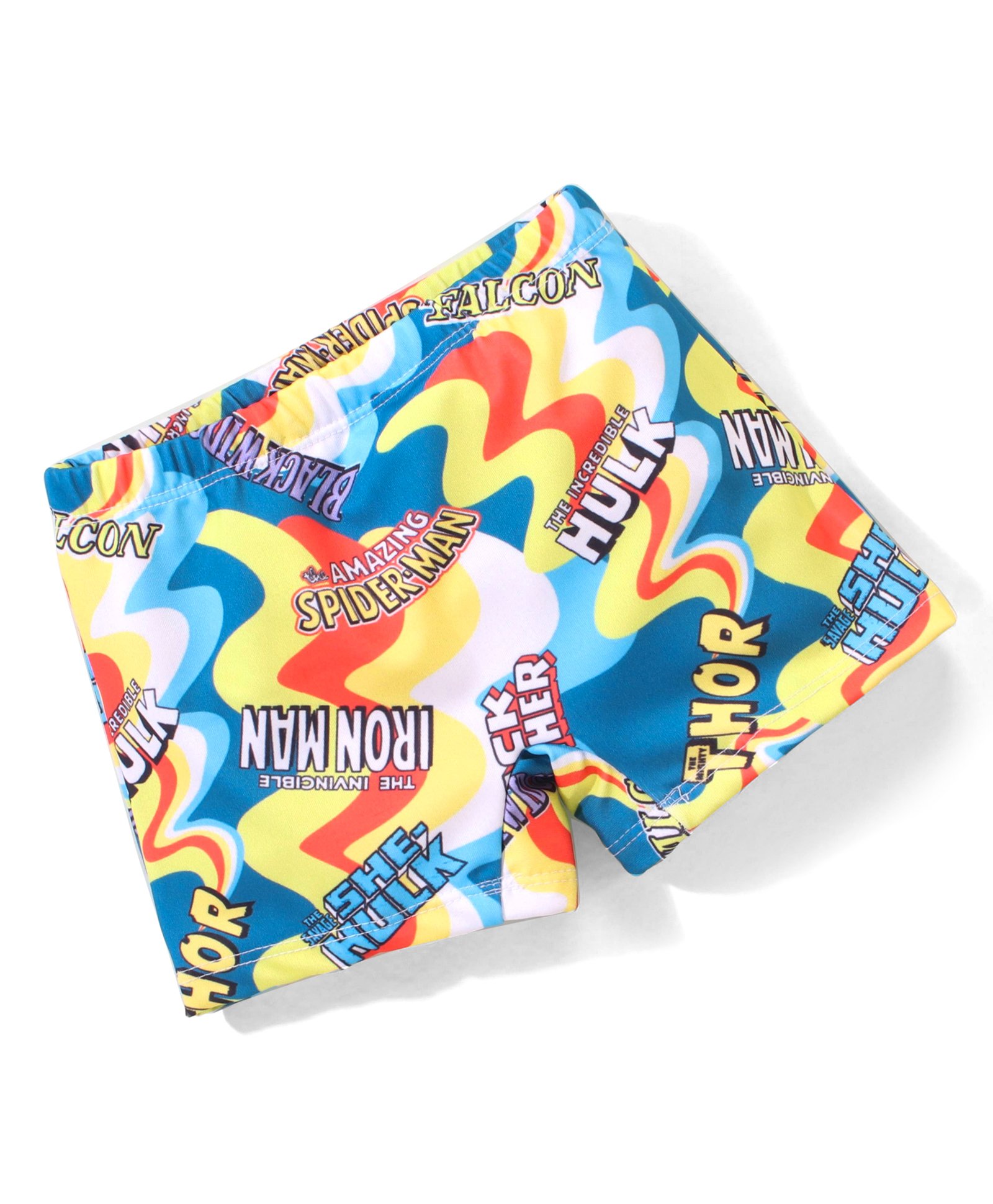 Babyhug Marvel  Swimming Trunk with Avengers Text  Print - Multicolour-picture-14