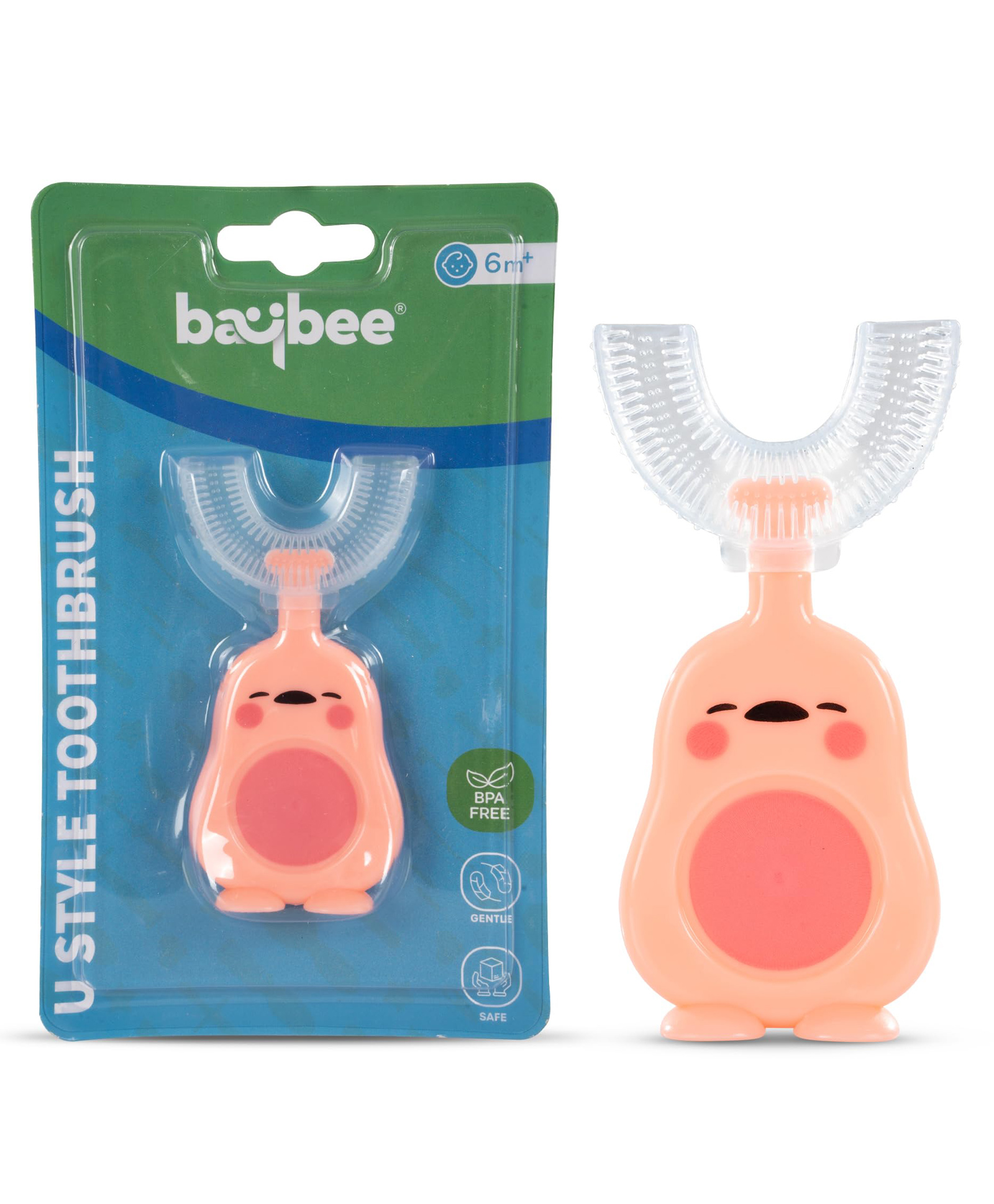 Baybee Soft Baby U Shaped Toothbrush for Kids, BPA Free Baby Training Toothbrush Set with Soft Bristles & Easy Grip, Baby Kids Toothbrush, Infant Baby Brush Toothbrush Set (Pink)-image-26