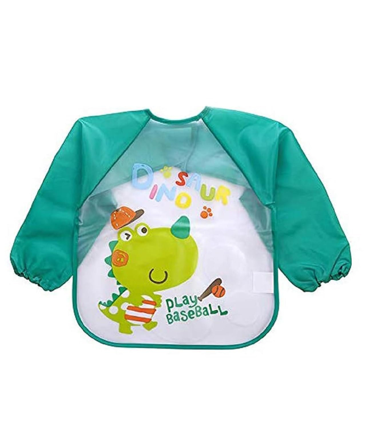 BabyGo Sleeves Washable Waterproof Feeding Bib for Babies and Kids -1 Piece (Random Color)-picture-35