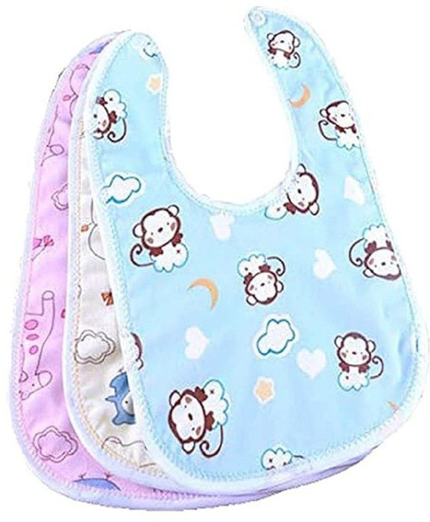 BabyGo Waterproof Baby Apron with Bib Multicolor Pack Of 3-picture-25