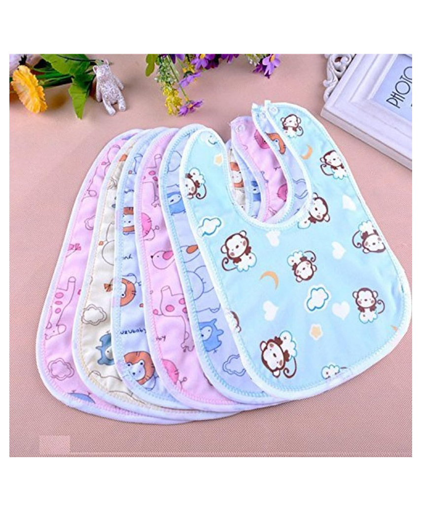 BabyGo Waterproof Baby Apron with Bib Pack Of 6 - Multicolor-picture-2
