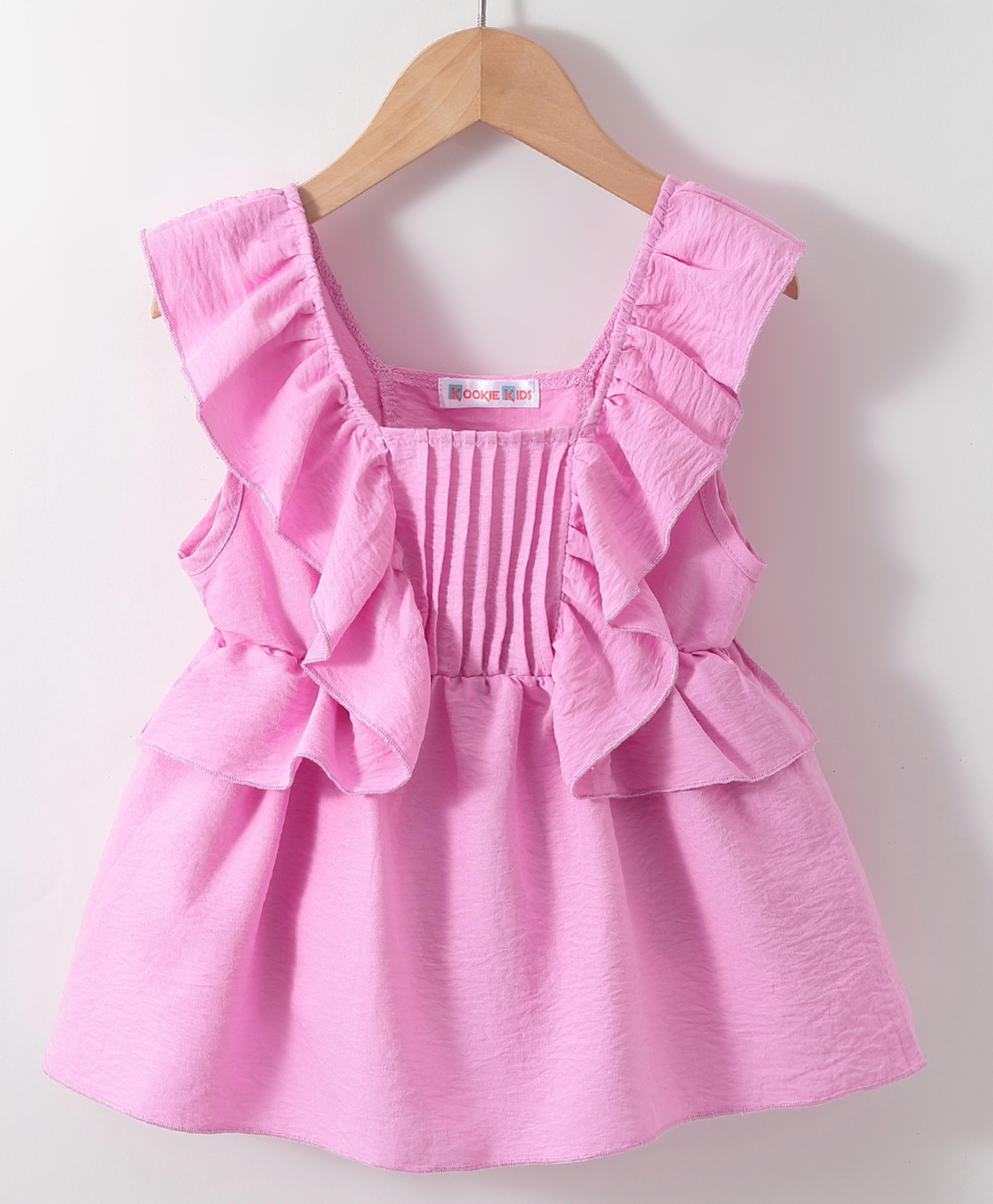Kookie Kids Sleeveless Top with Frill Detailing -  Purple-picture-22