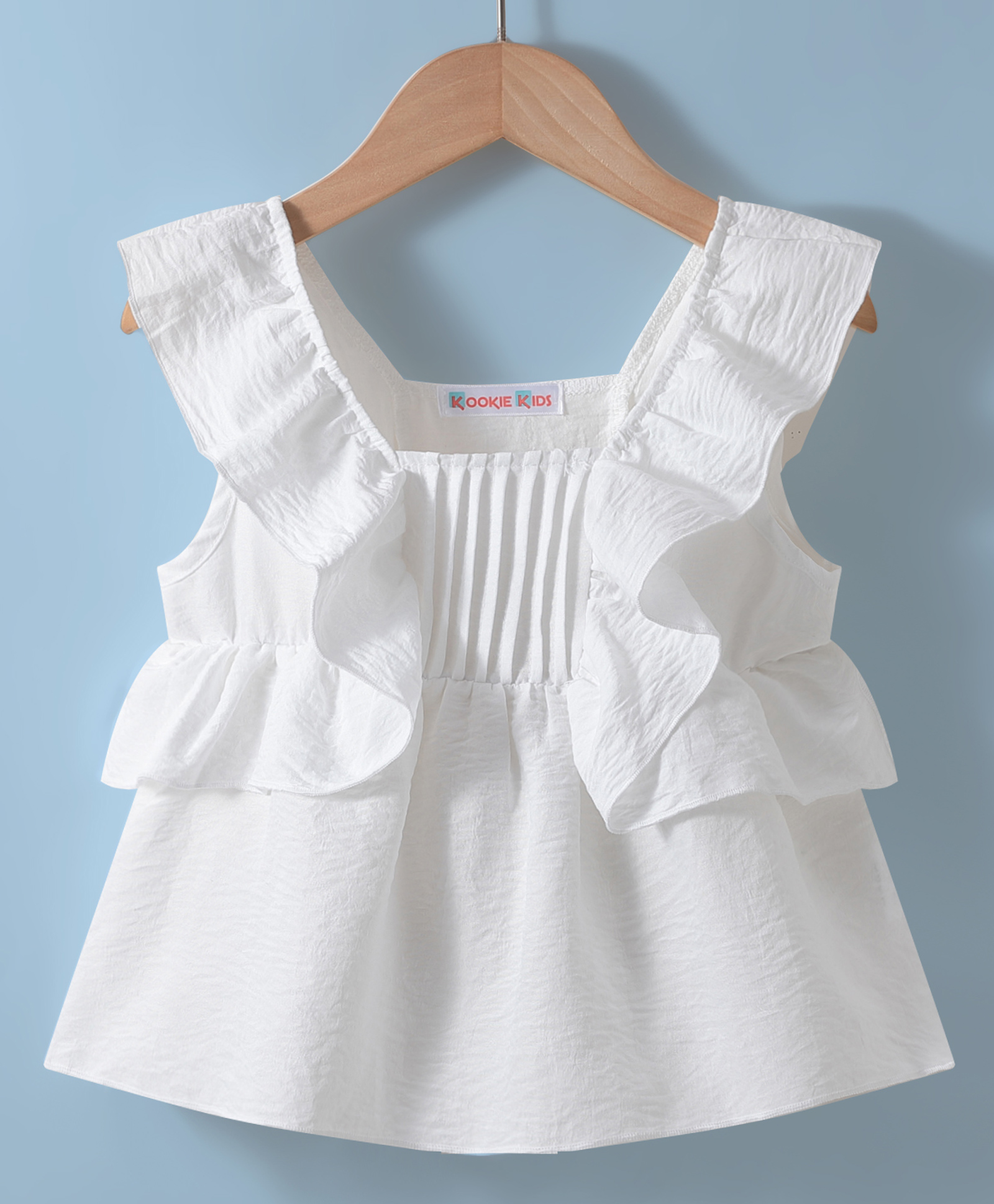 Kookie Kids Sleeveless Top with Frill Detailing - Purple-picture-19