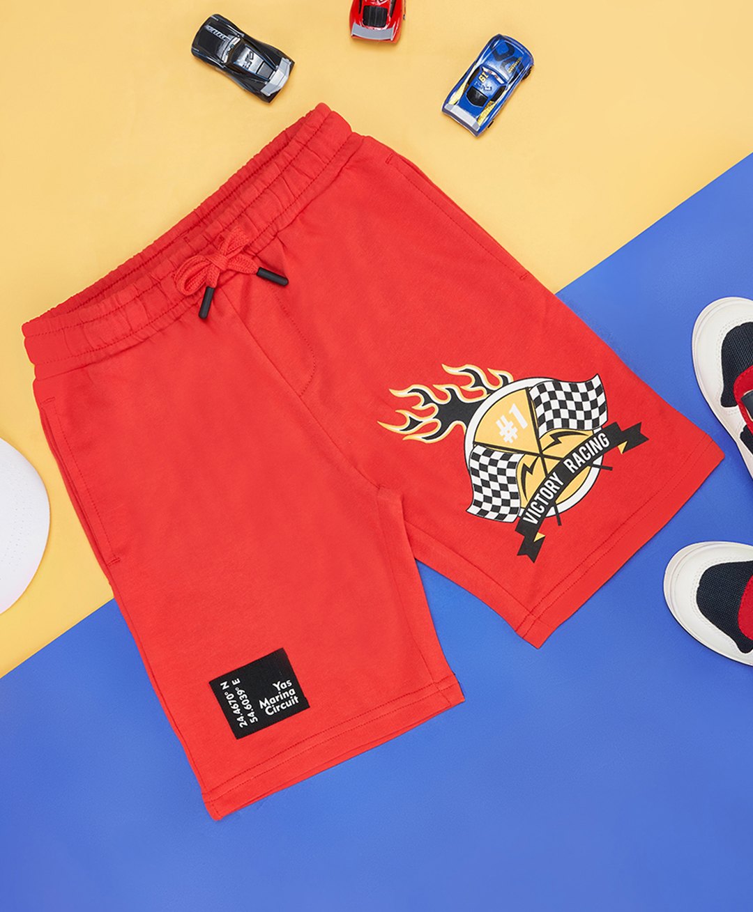 Pantaloons Junior Victory Racer Text Printed Shorts - Red-picture-28
