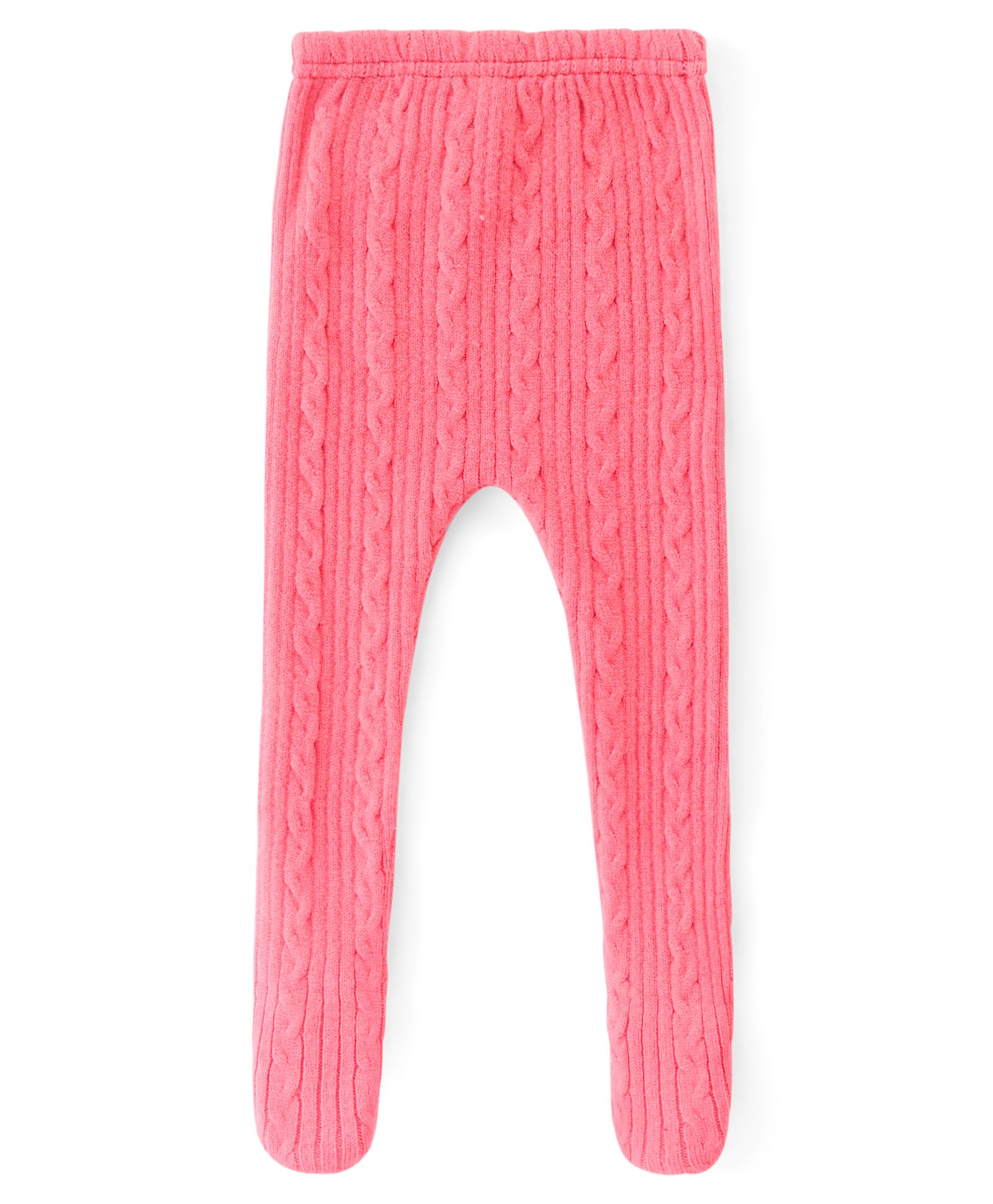 Babyhug Knitted Footed Leggings With Cable Knit Design - Pink-picture-24