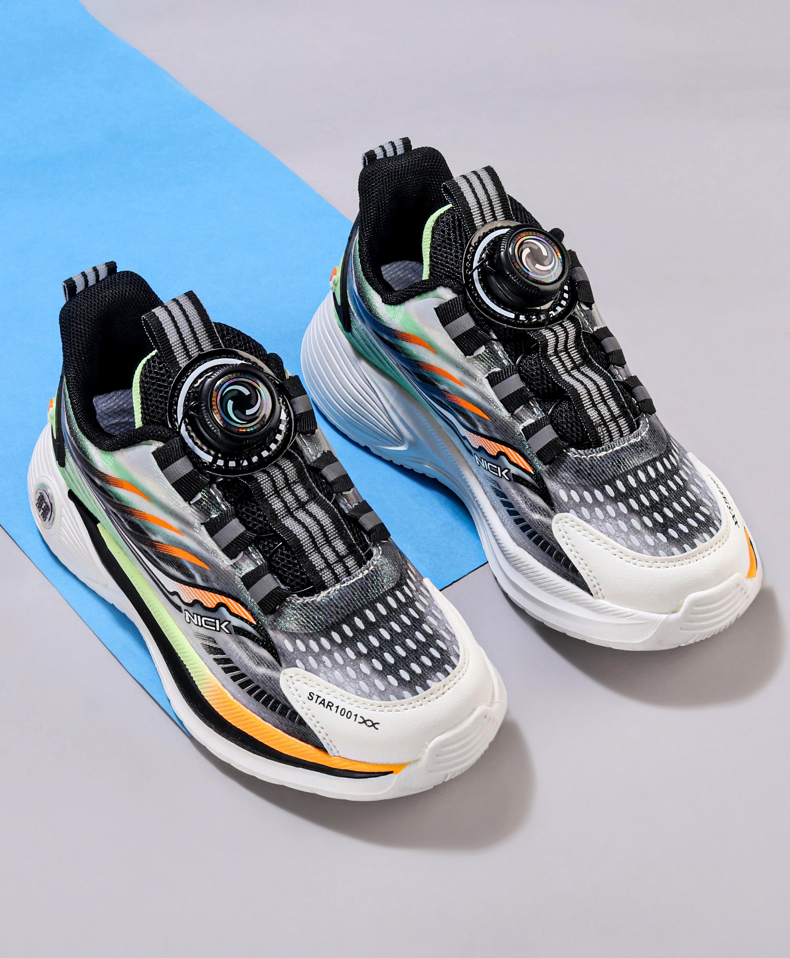 Oh! Pair Slip On Sport Shoes with Velcro Closure - Green