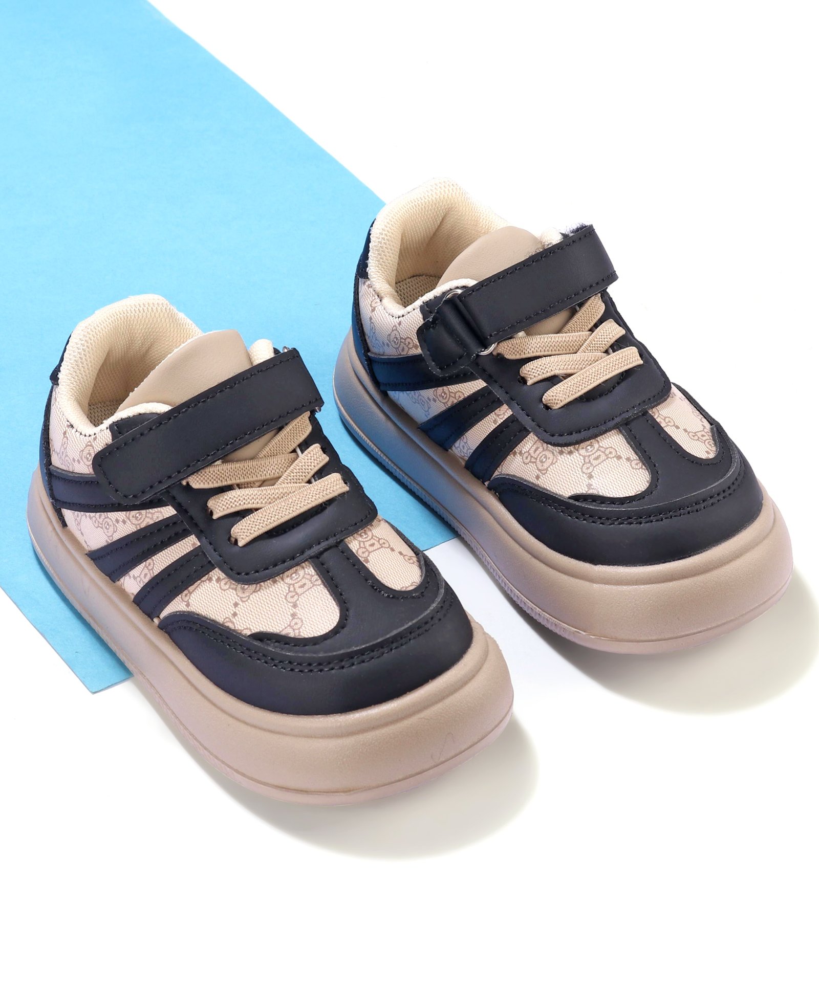 Oh! Pair Slip On Sport Shoes with Velcro Closure - Pink