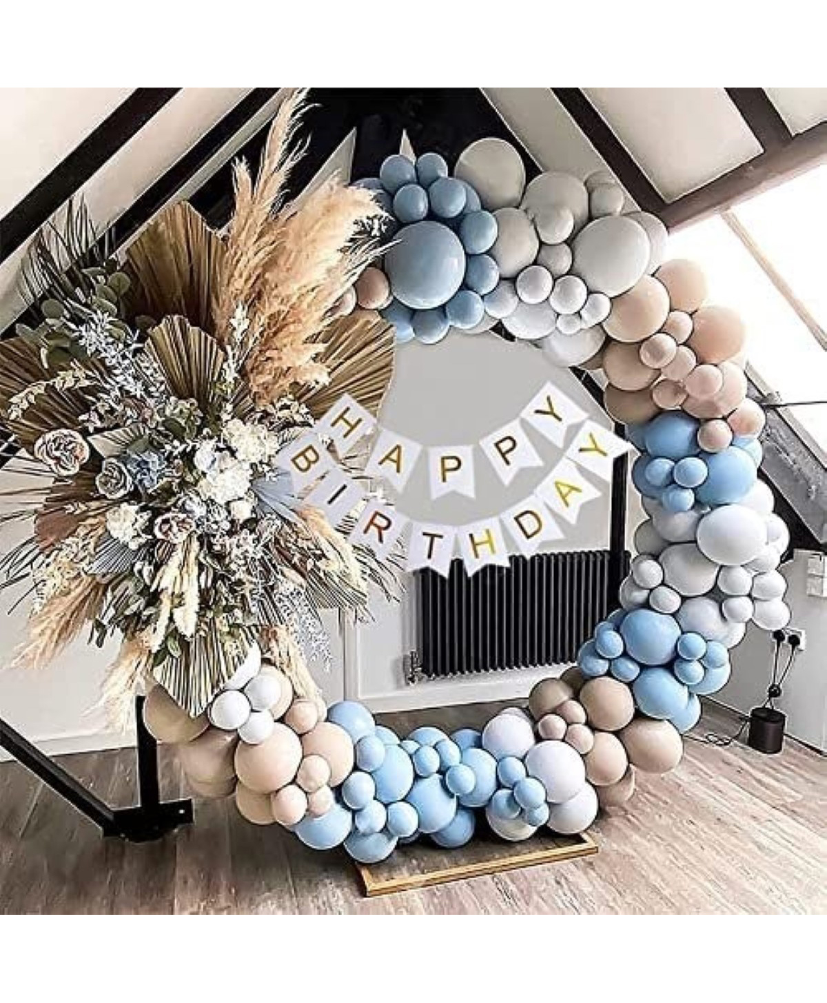 Surprise Decor 79 Pc Birthday Decoration Kit Blue Peach Pastel Balloons Combo with Birthday Banner, Arc, Glue Dot for girls Kids Baby Birthday Decoration Items | Birthday Decoration Combo-image-40
