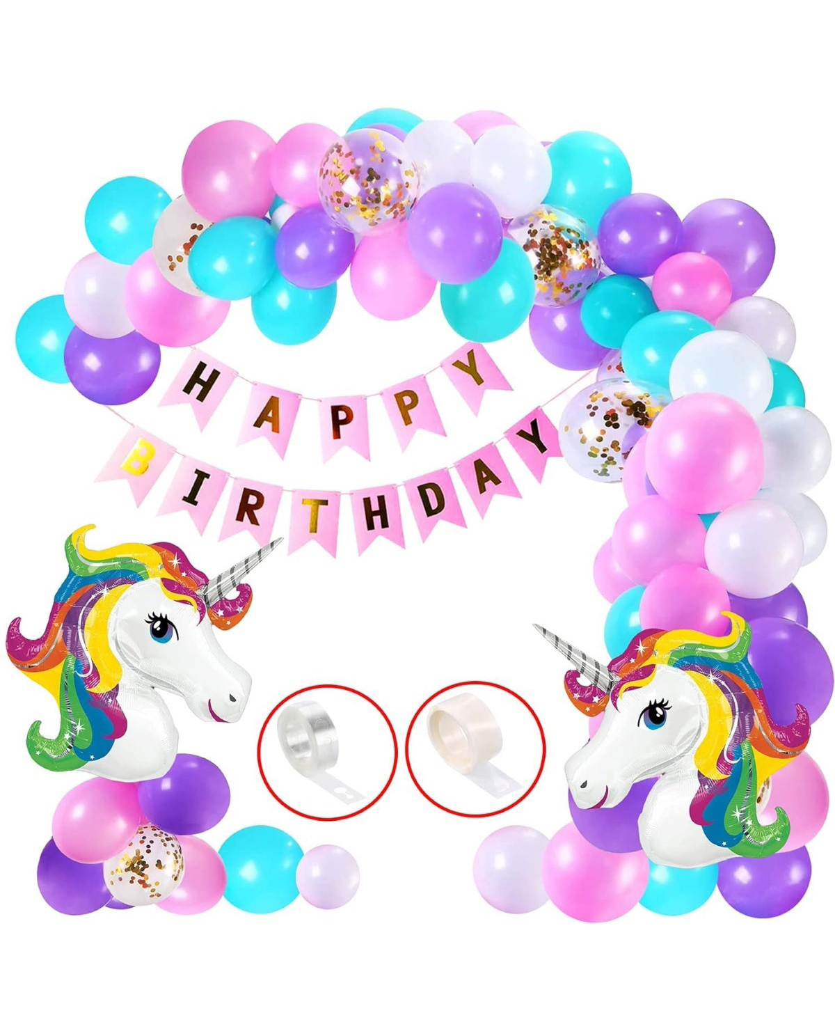 Surprise Decor Unicorn Birthday Decorations For Girls-50 Pcs Unicorn Theme Birthday Decorations Kit|Unicorn Decoration For Birthday Girls|Birthday Decoration Items For Girl|Unicorn Birthday Balloons-image-41