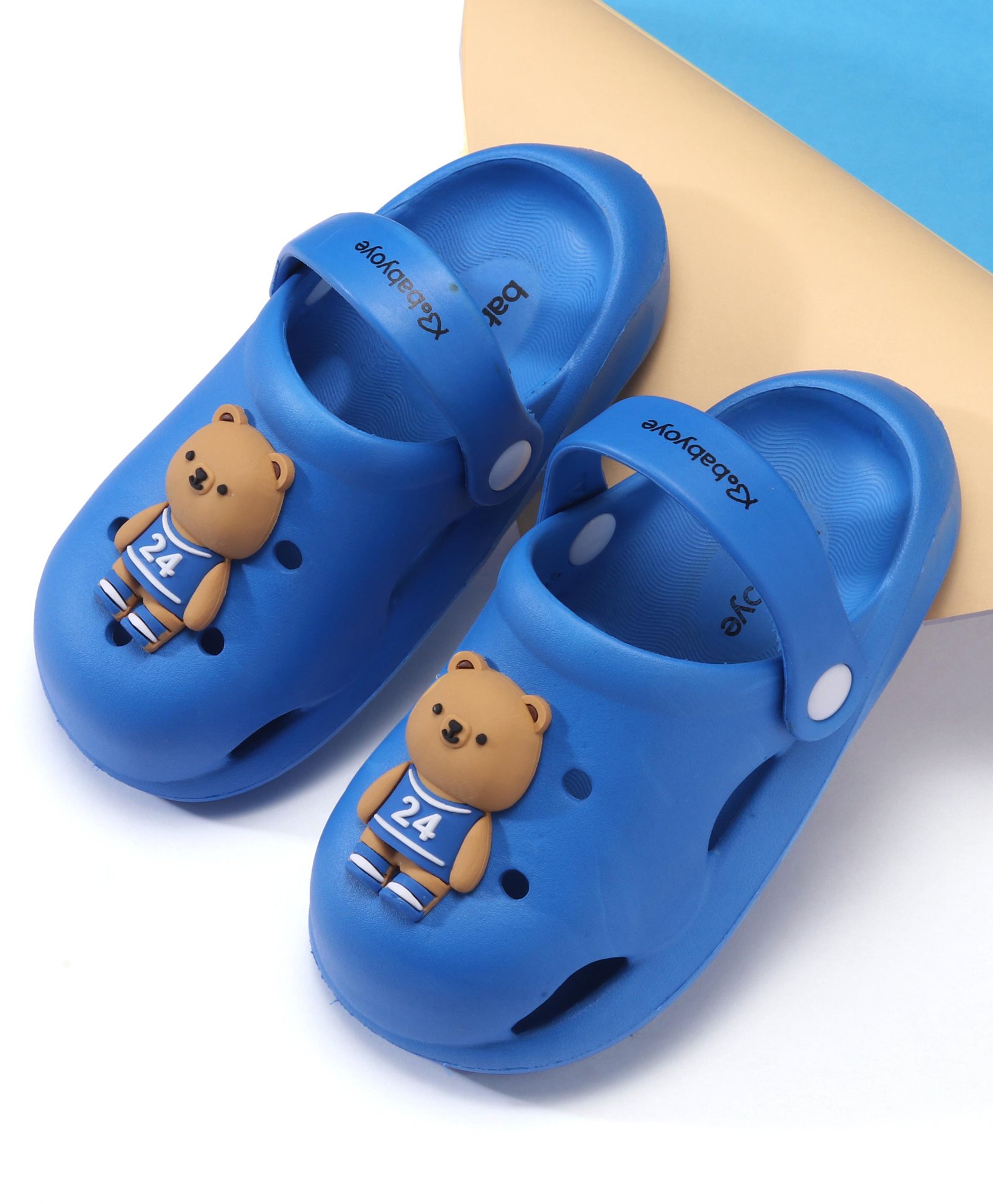 Babyoye Clogs with Back Strap Closure - Blue-picture-17