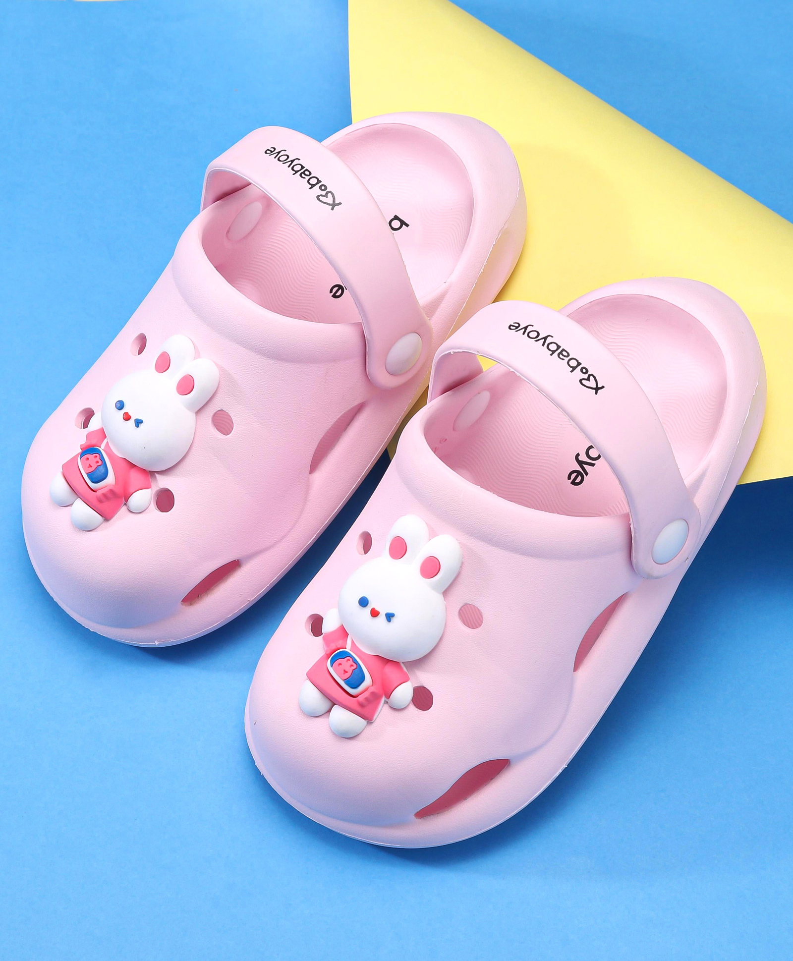 Babyoye Clogs with Back Strap Closure - Pink