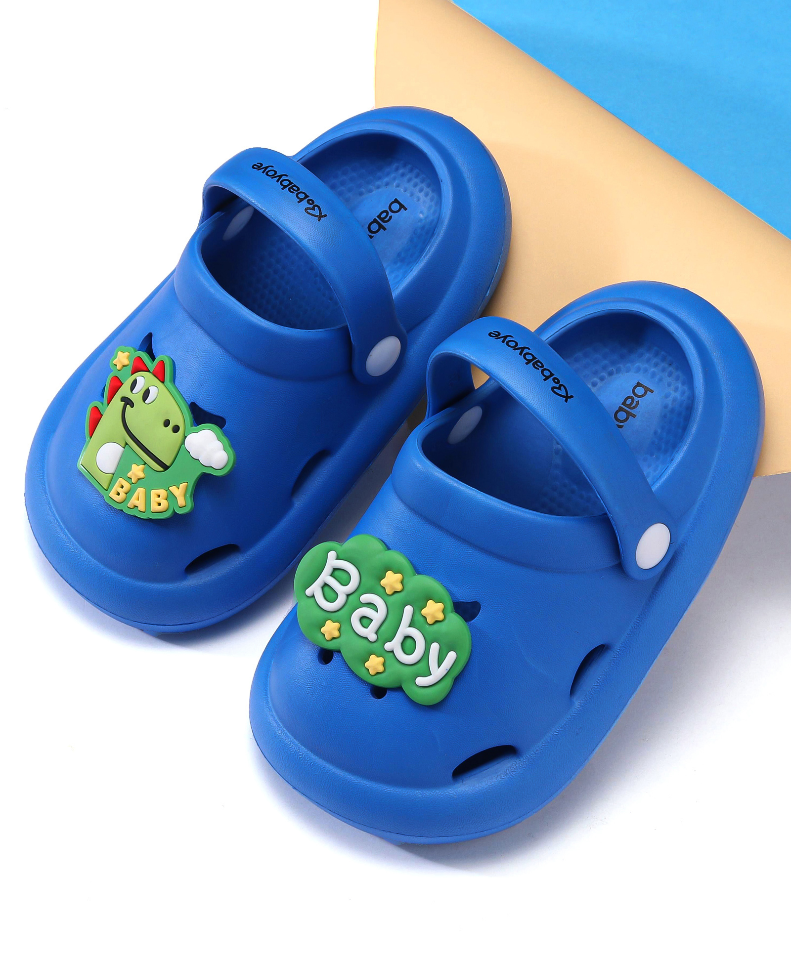 Babyoye Clogs with Back Strap Closure - Blue-picture-26