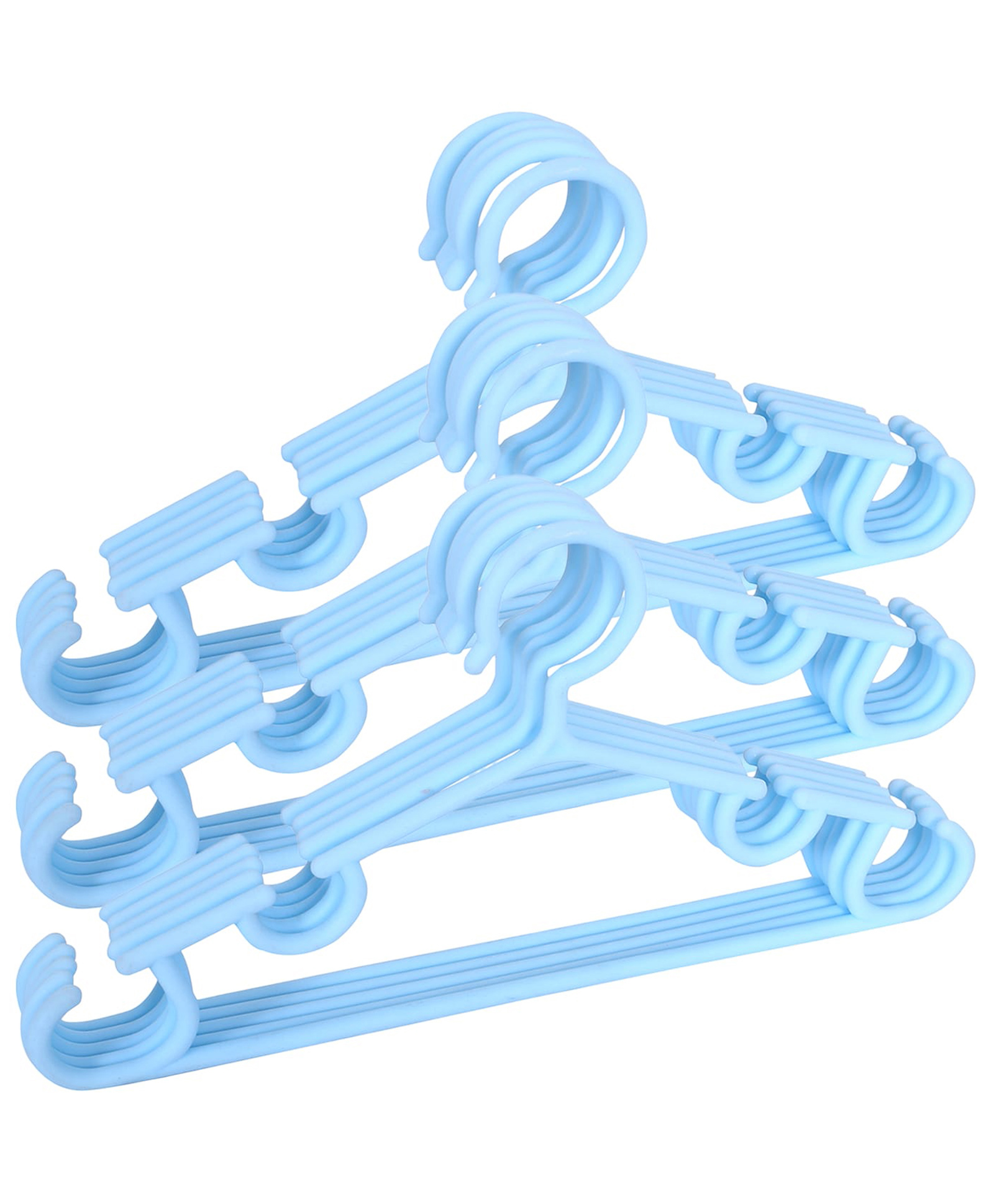 Kuber Industries Kids Hanger  Plastic Baby Clothes Hanger  Hanger for Wardrobe  Kids Hangers for Clothes  Hanger for clothes  Mizano Kids Hangers  15 Piece  Sky Blue