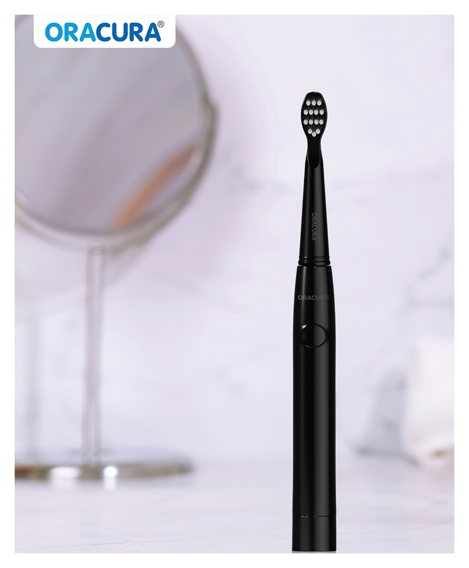 ORACURA SB100 Sonic Lite Electric Battery Operated Toothbrush Grey-picture-11