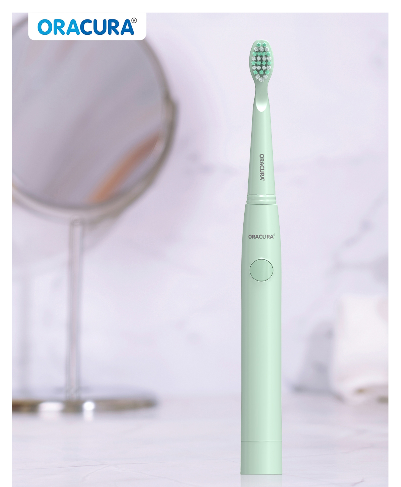 ORACURA SB100 Sonic Lite Electric Battery Operated Toothbrush Green-picture-25