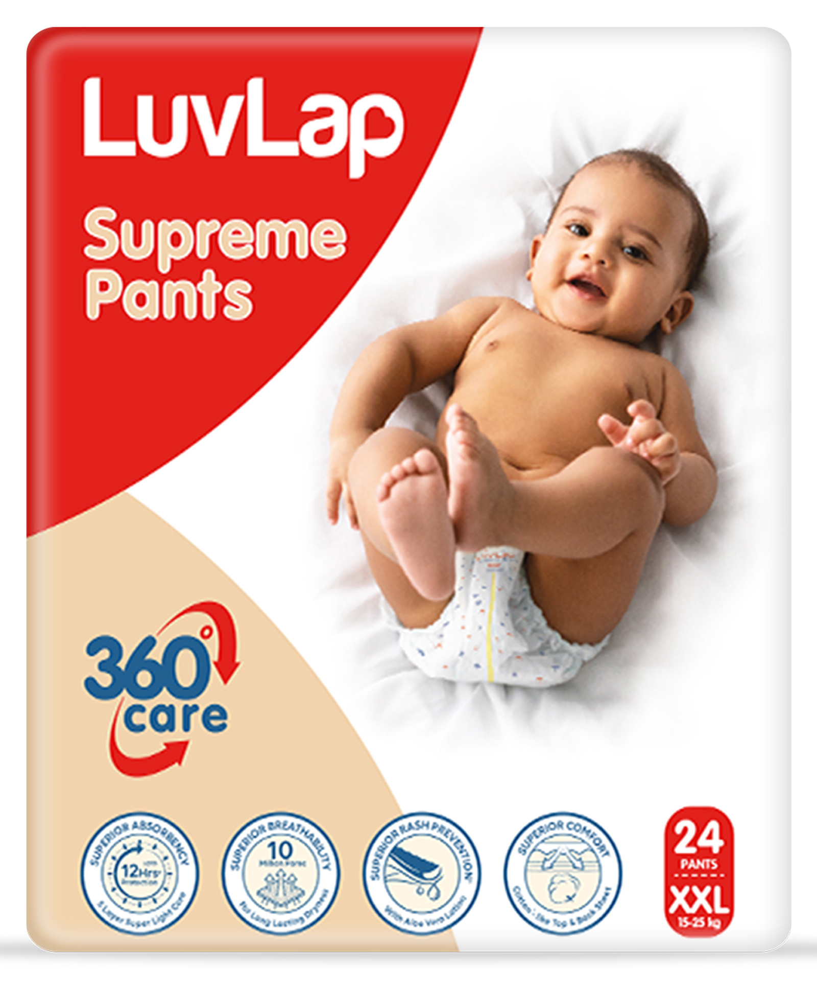 luvlap Luv Lap Diaper Pants with Aloe Vera Lotion Double Extra Large - 24 Pieces-picture-10