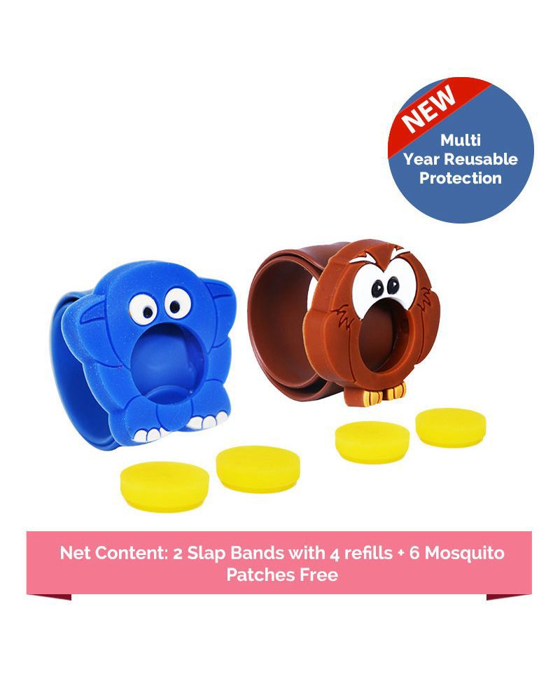 Safe-O-Kid 2 Mosquito Repellent Bands Ayurvedic With 4 Refills Appu & Ullu - Pack of 2-picture-35