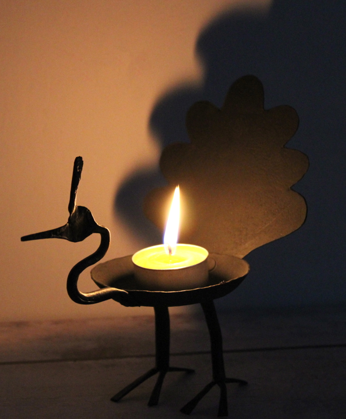 shree kala home décor Shree Kala Home Decor The Art of Bastar Tribal's Peacock T Light Candle Holder-picture-17
