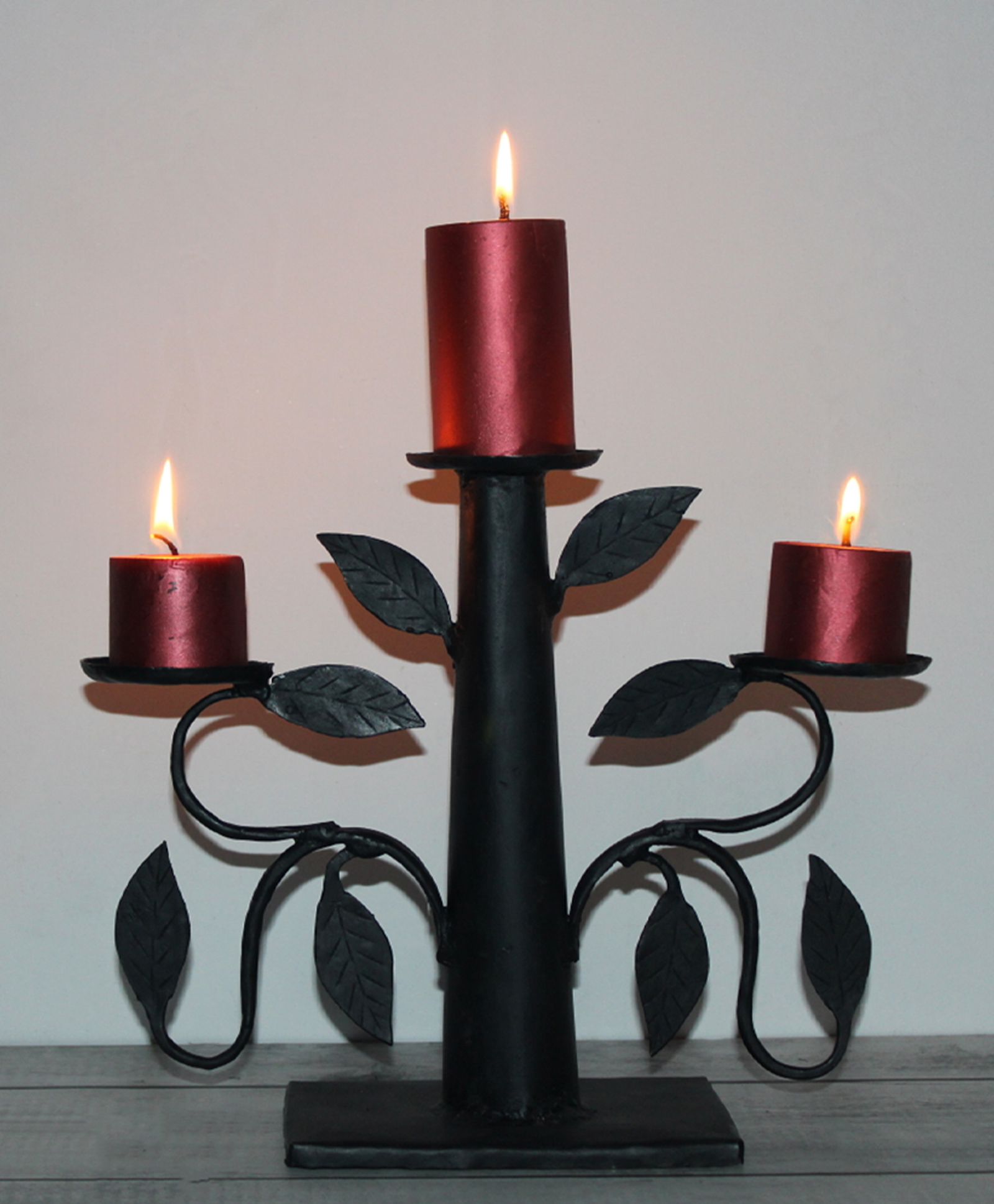 Shree Kala Home Decor The Bastar Tribal Art | Wrought Iron Decorative Table Decor, Tree and Leave T Light Candle Holder-image-5