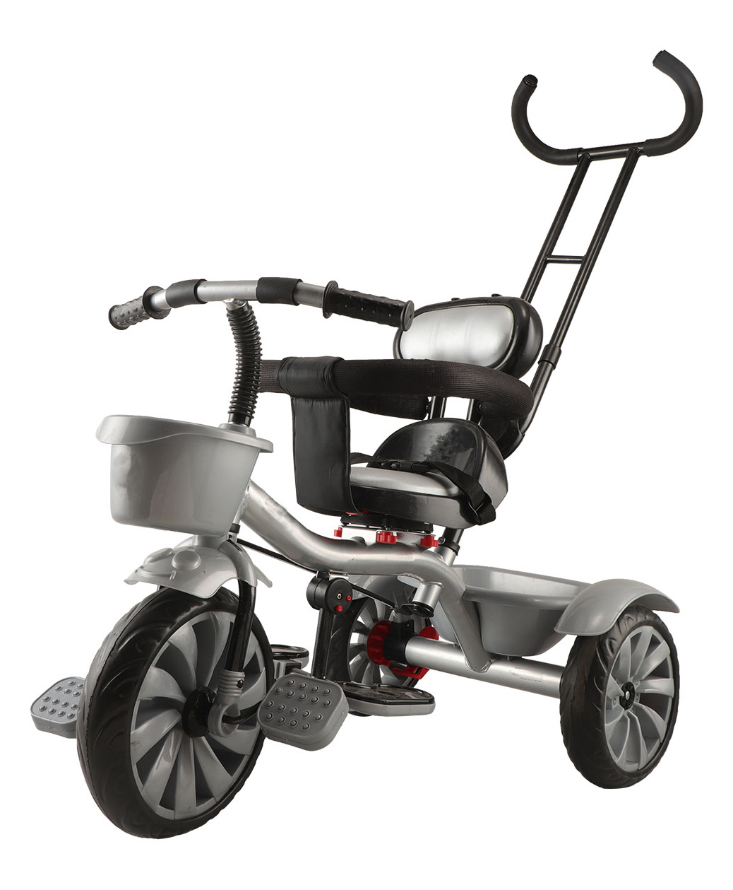 JoyRide Flyer Tricycle For Kids Tricycle with Comfortable Cushion & Brakes in Wheel - Rotating Seat - Boys & Girls Age Group 2 to 5 Years Tricycle - Silver-picture-20