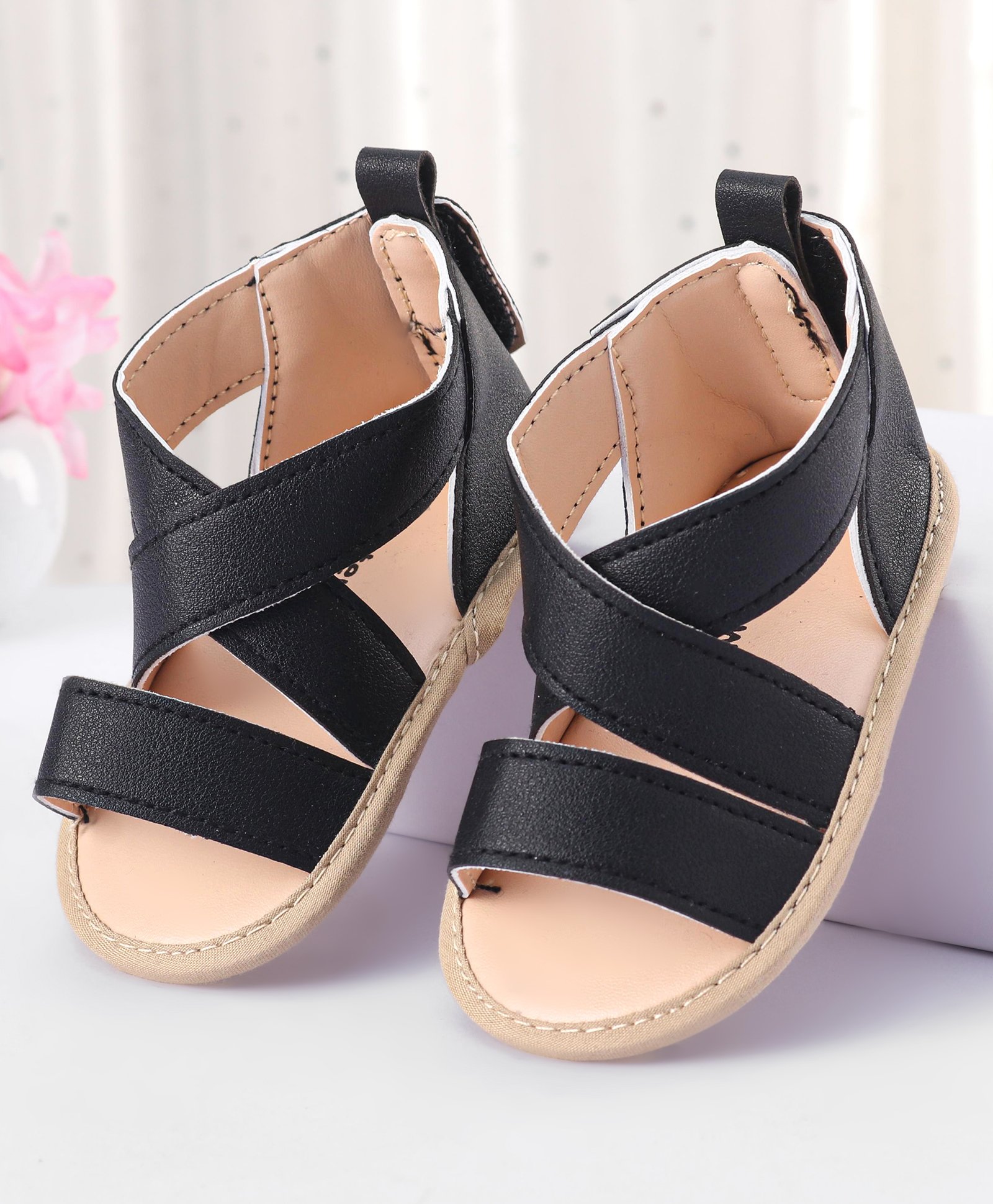 Cute Walk by Babyhug Velcro Closure Booties - Black-image-21