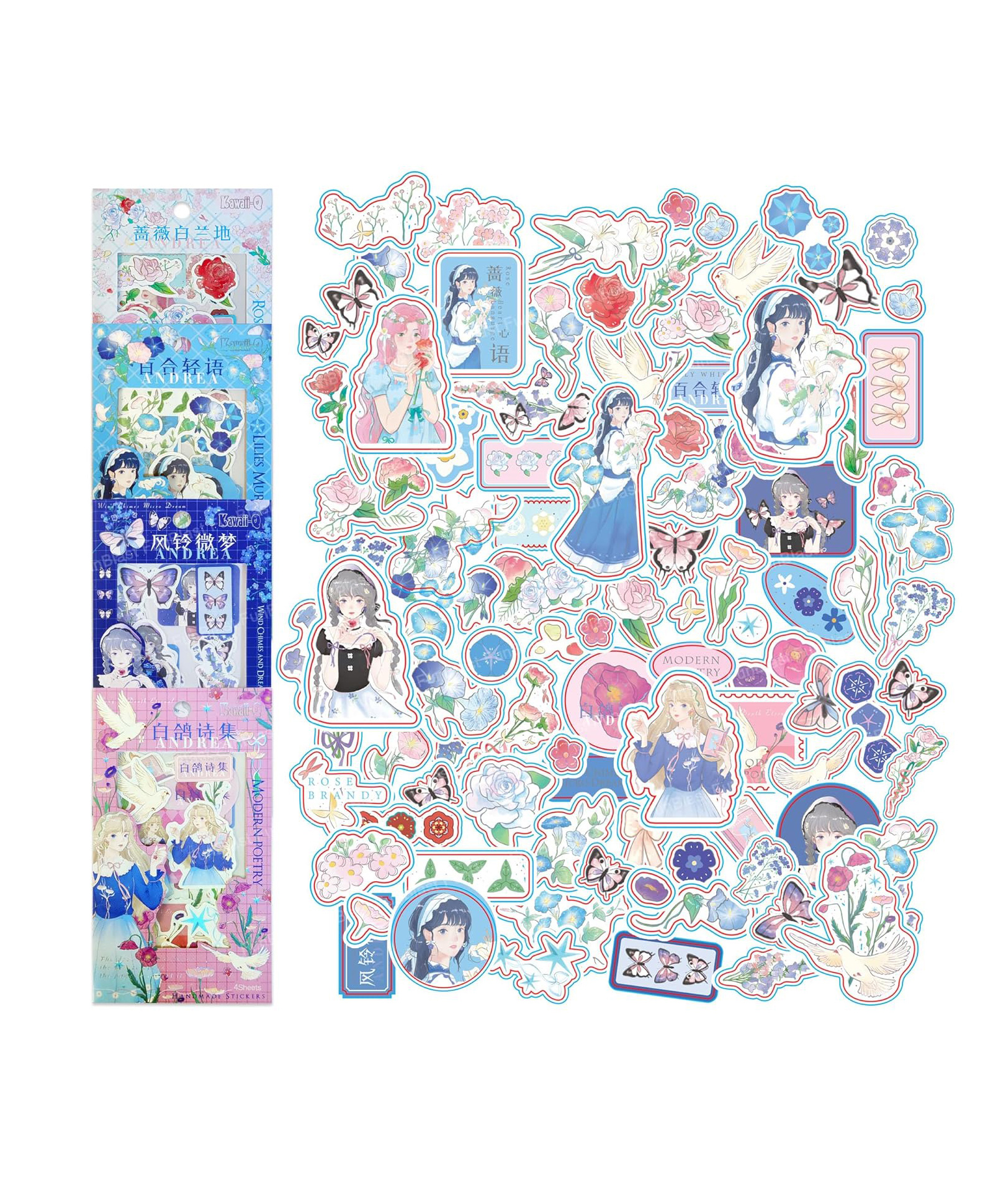 FunBlast DIY 3D Kawaii Stickers Set  16 Sheets (100+ Pcs) Multicolor-image-45