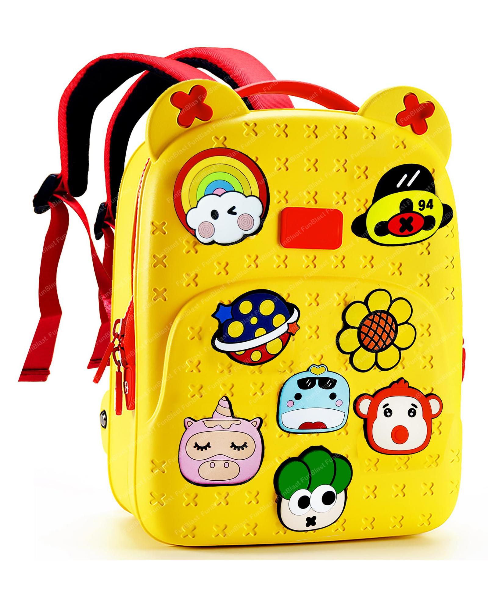 FunBlast Cartoon Theme Backpack for Pre-Schoolers Kids - Yellow 13 inch-picture-24