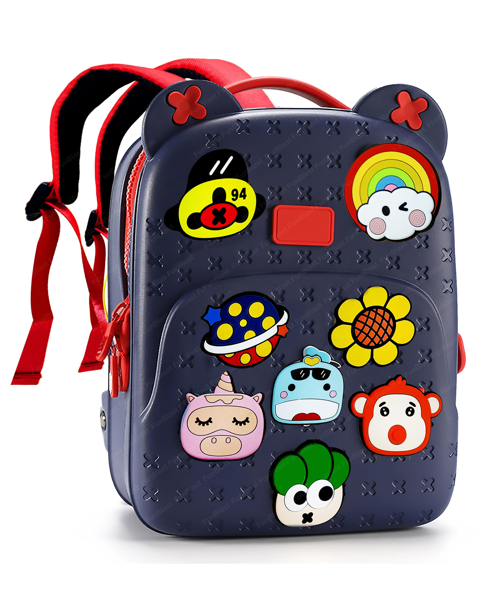 FunBlast Cartoon Theme Backpack for Pre-Schoolers Kids  Blue 13 inch-picture-21