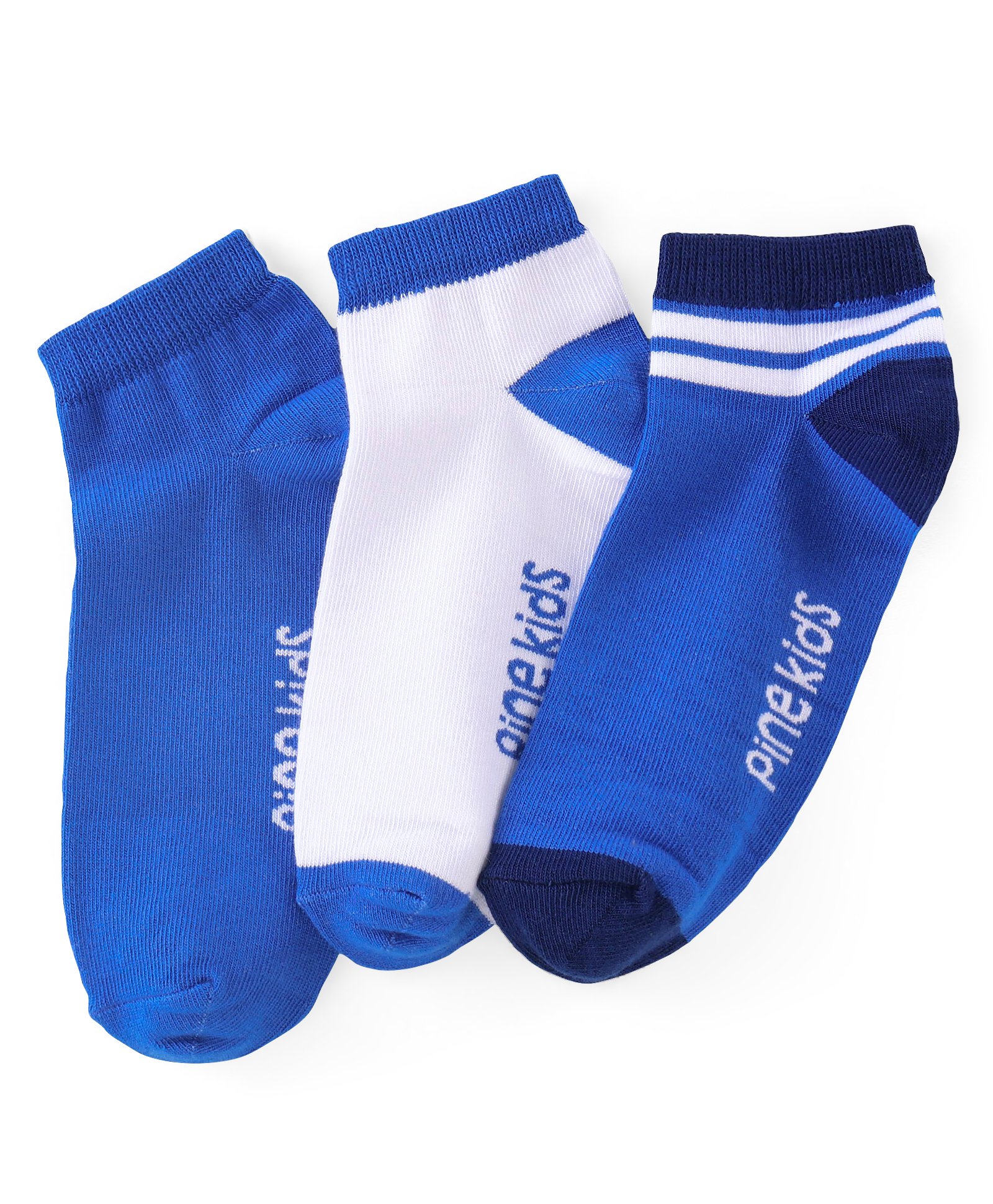 Pine Kids Ankle Length Socks Logo Design Pack of 3 - Multicolor-image-11