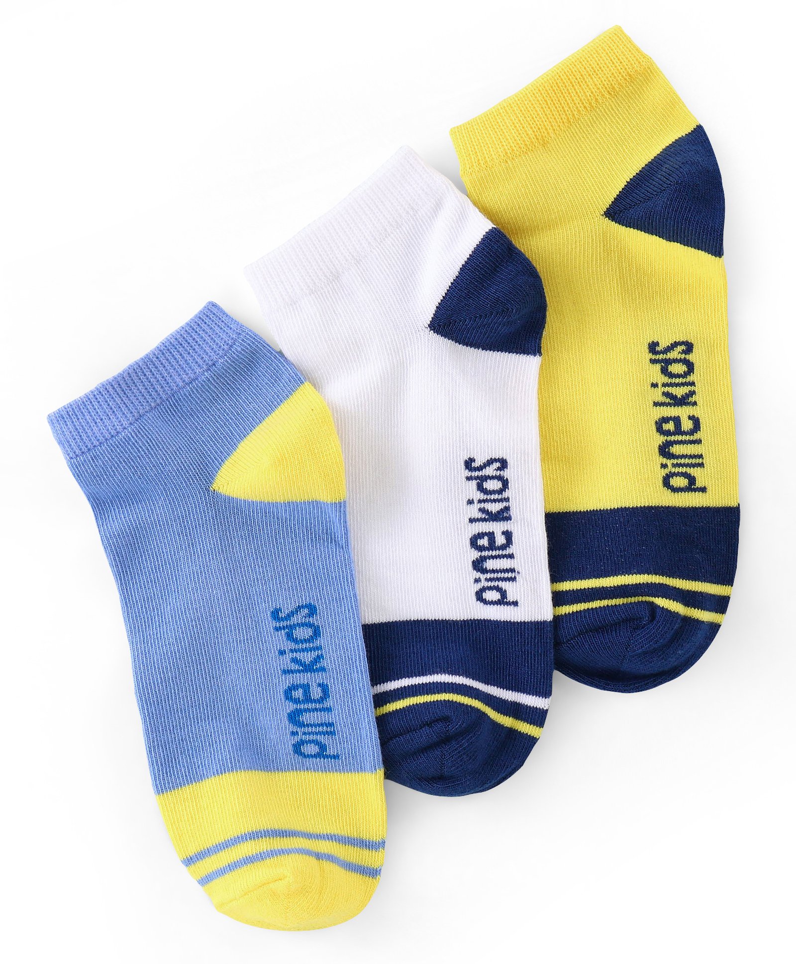 Pine Kids Ankle Length Socks Logo Design Pack of 3 - Multicolor-image-12