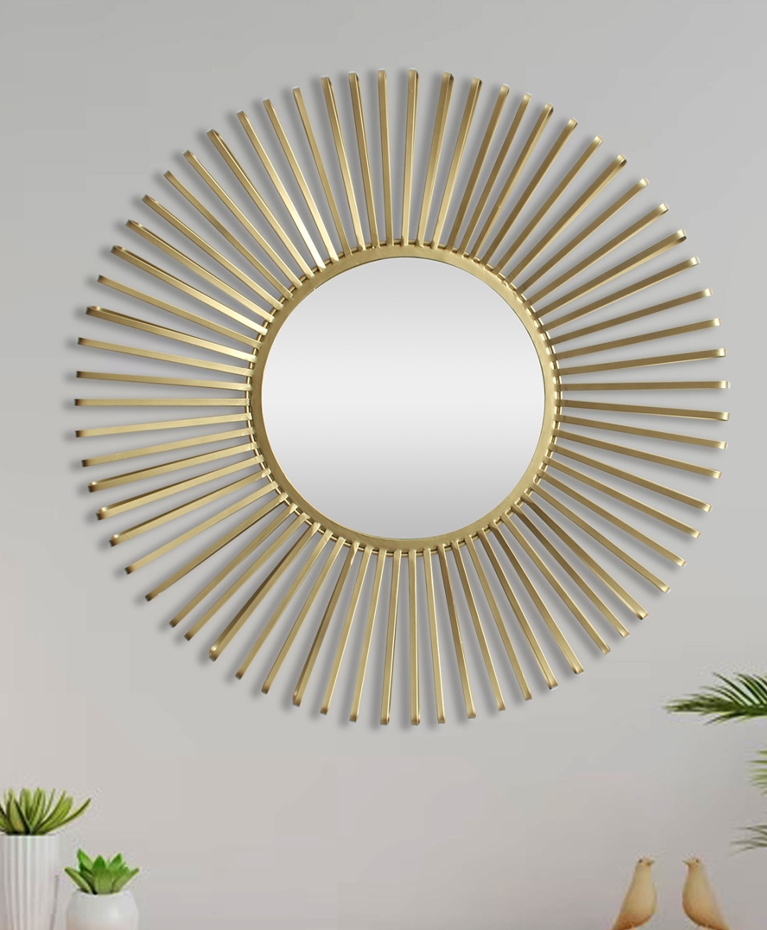 shree kala home décor Shree Kala Home Decor Stylish Gold Decorative Wall Mirror-picture-14