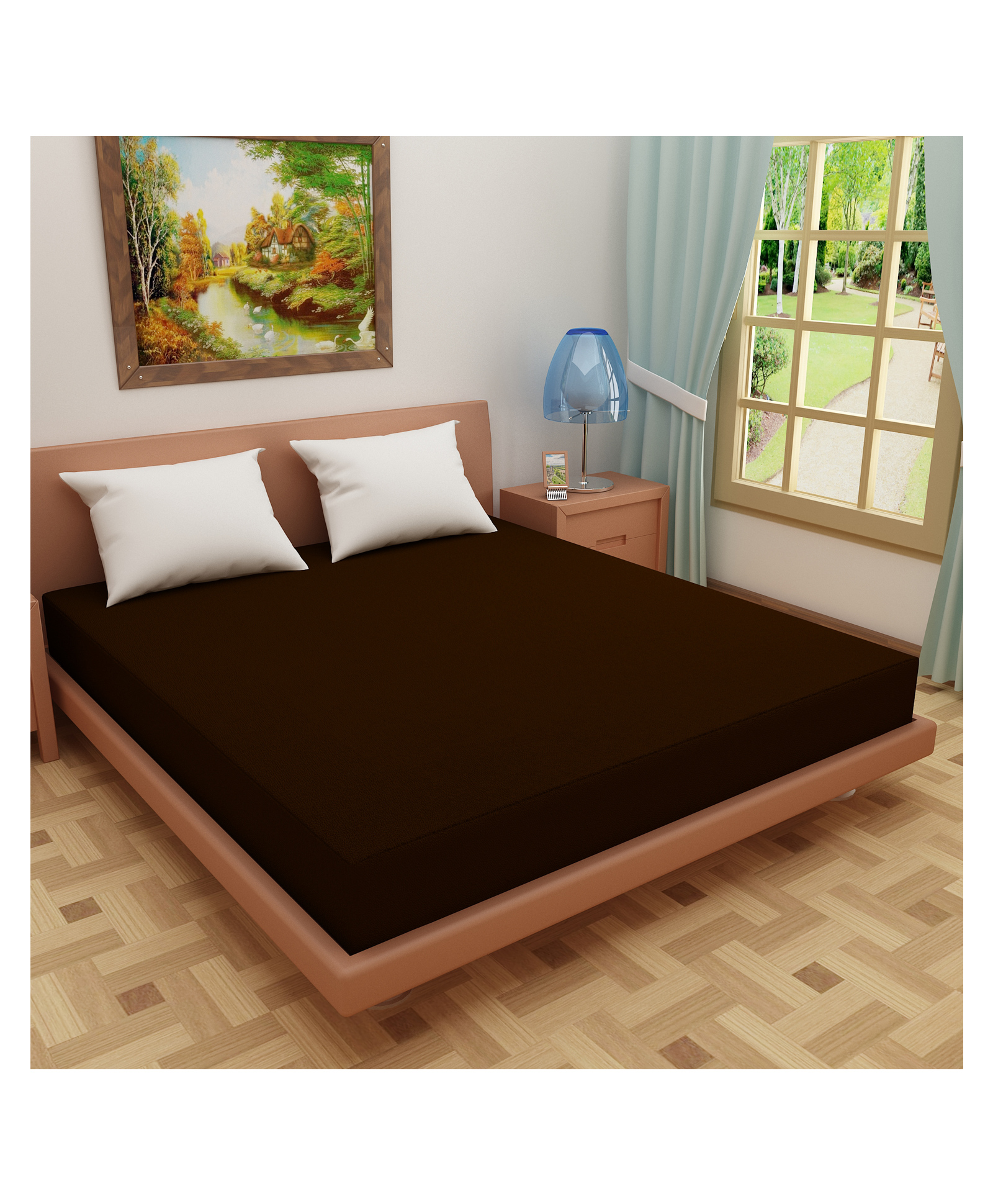 DREAM CARE Cotton Feel Terry Mattress Protector - Coffee-picture-47