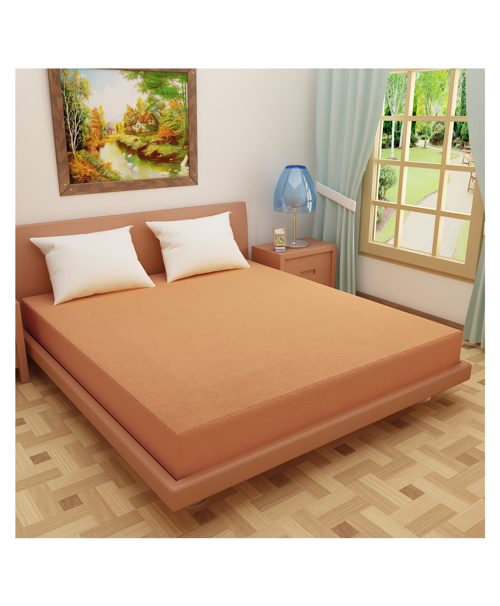 DREAM CARE Cotton Feel Terry Mattress Protector - Golden-picture-38