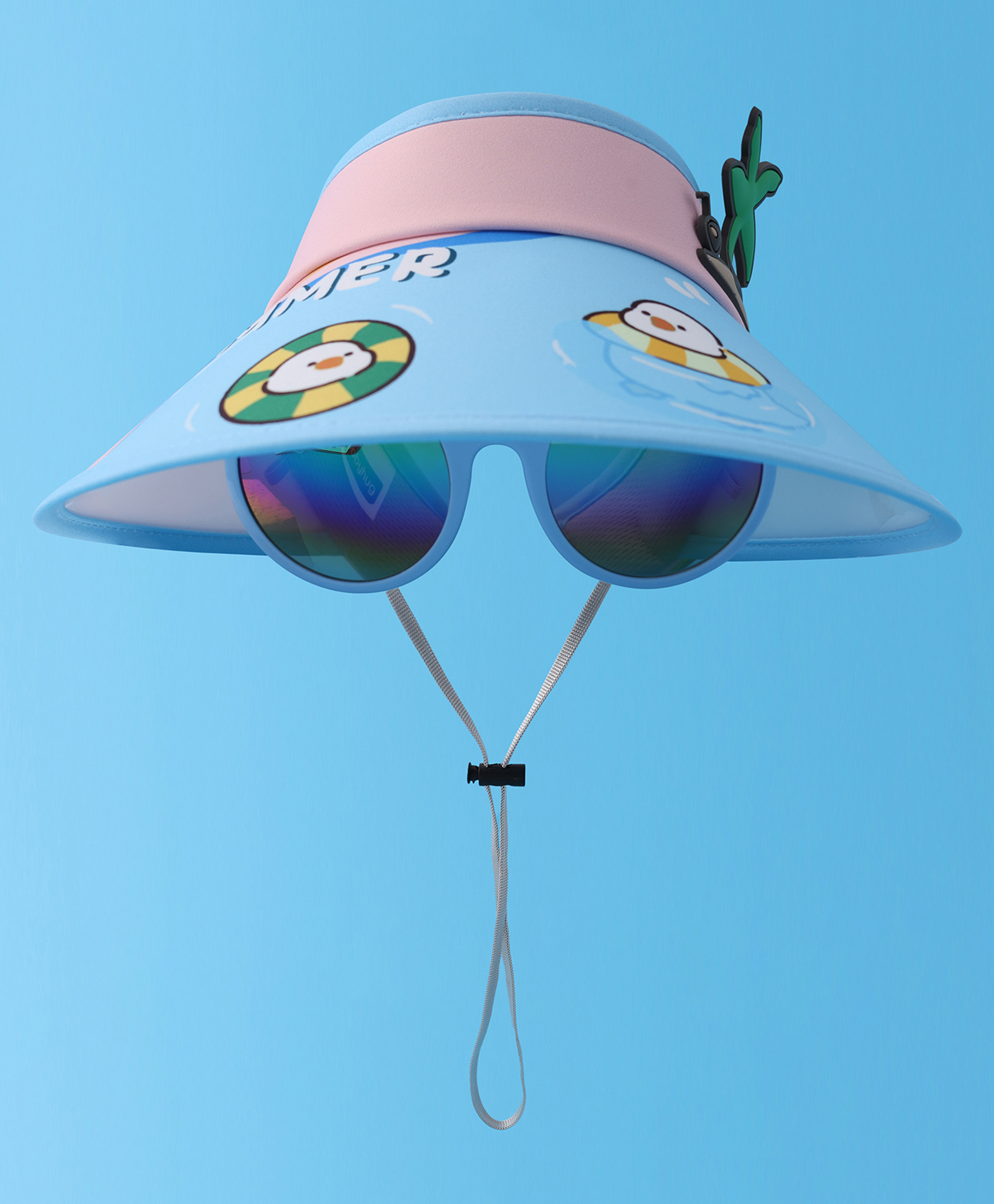 Babyhug Visor Cap with Duck Print  - Light Blue-picture-13