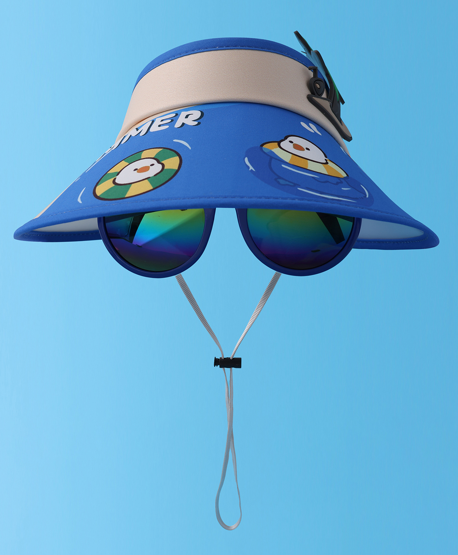 Babyhug Visor Cap with Duck Print  - Blue-image-9