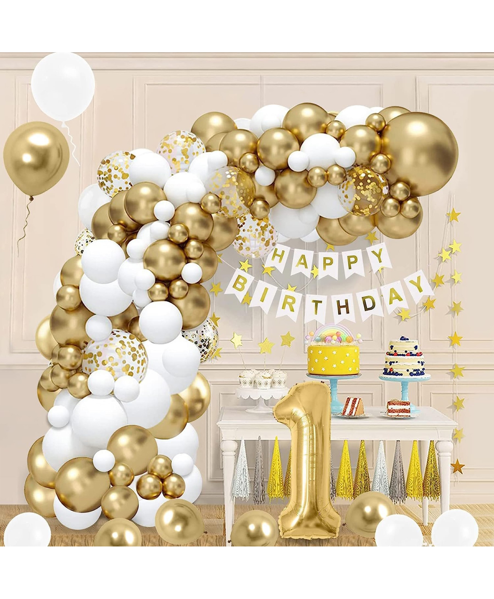 Surprise Decor 83Pcs 1st Birthday Decoration, 1 Year Birthday Balloons For Girl Boy-picture-42