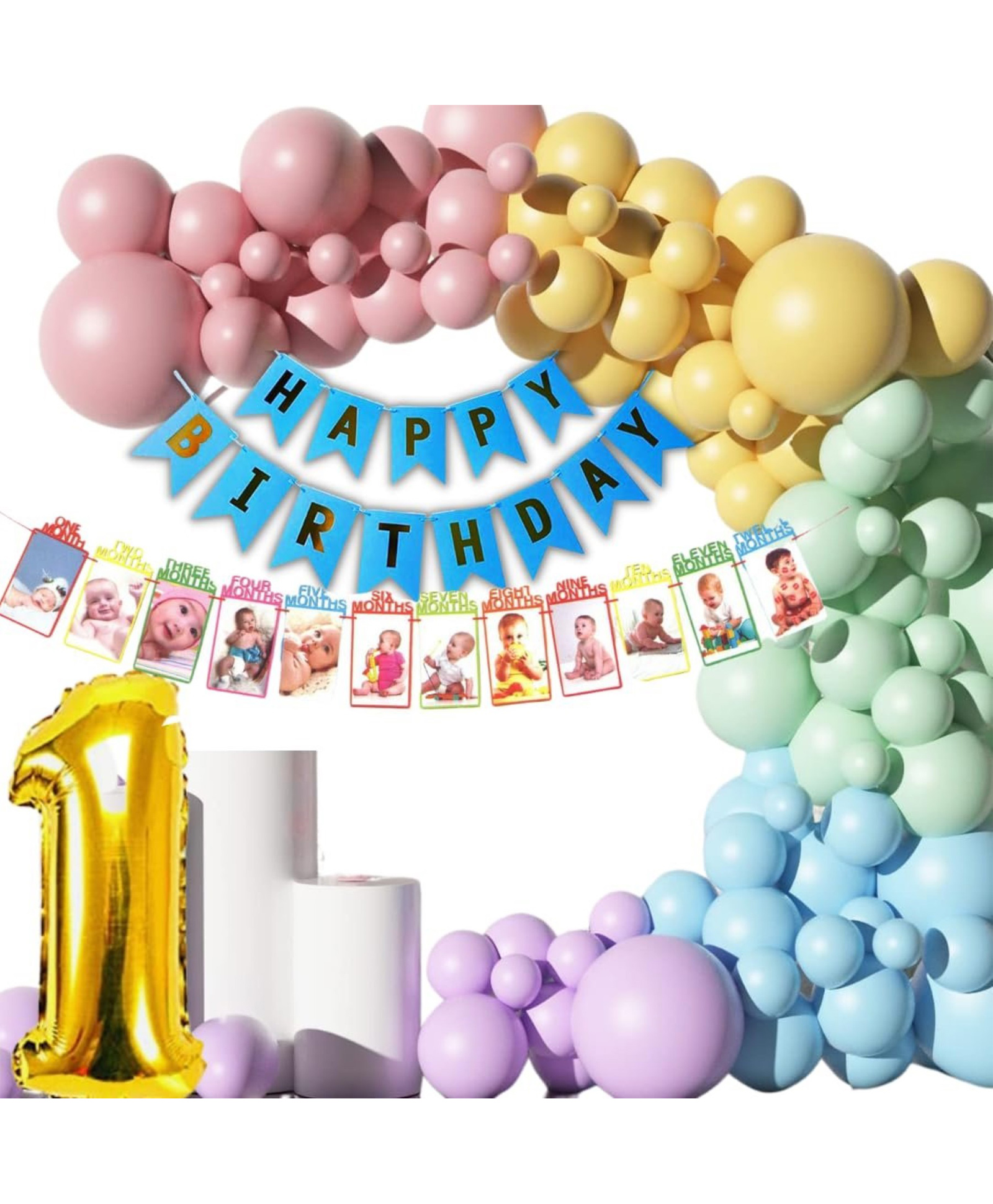Surprise Decor Banter Multicolor First Birthday Decorations for Boys, Kids - 1st Birthday Decorations for Boys - 1st Birthday Theme Decoration Combo - 1st Birthday Party Supplies for Boys-image-38