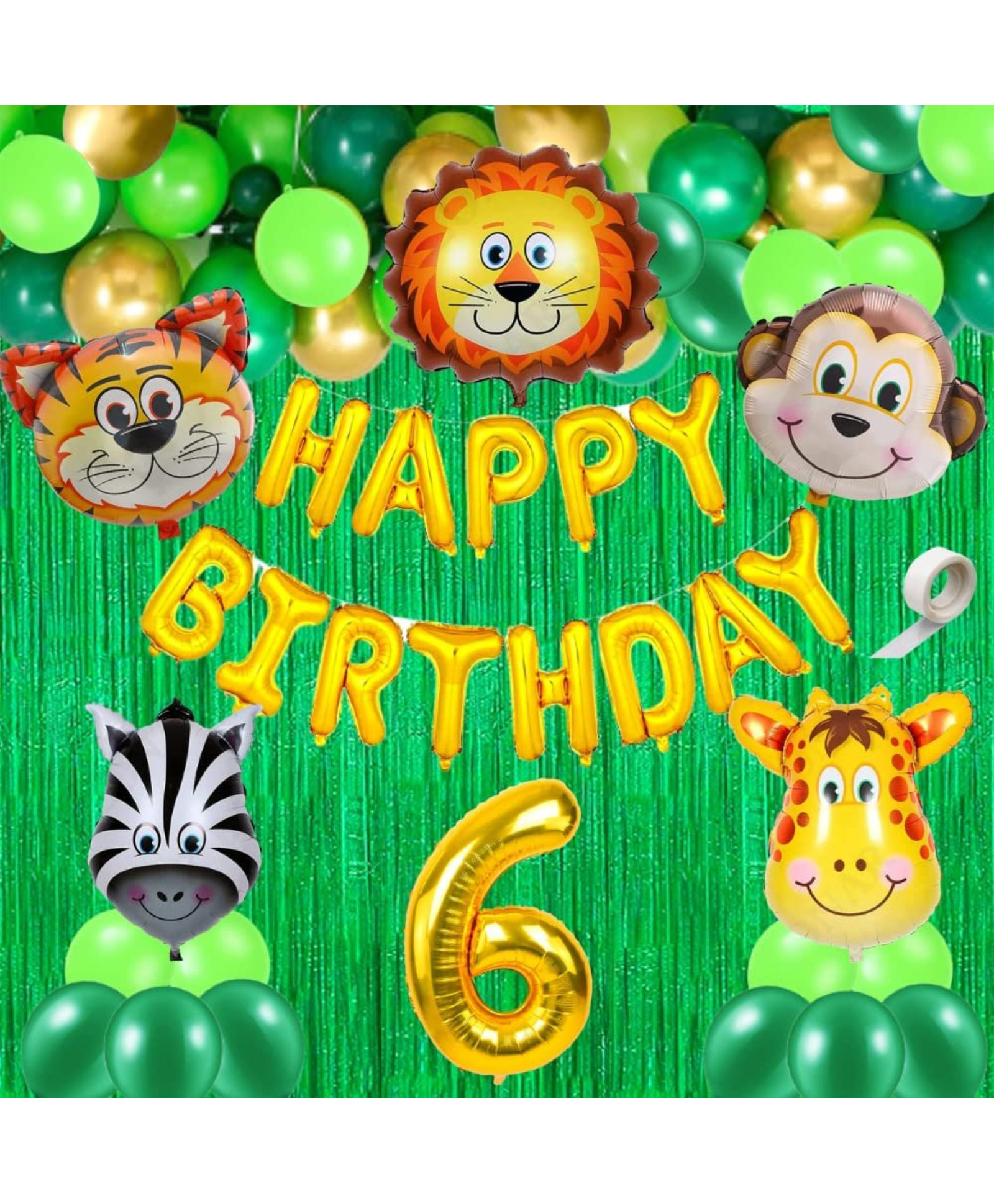 Surprise Decor 40 Pcs 6th Birthday Decoration For Boys Animal Theme Birthday Party Decorations (Pack of 40, Multicolor)-picture-25