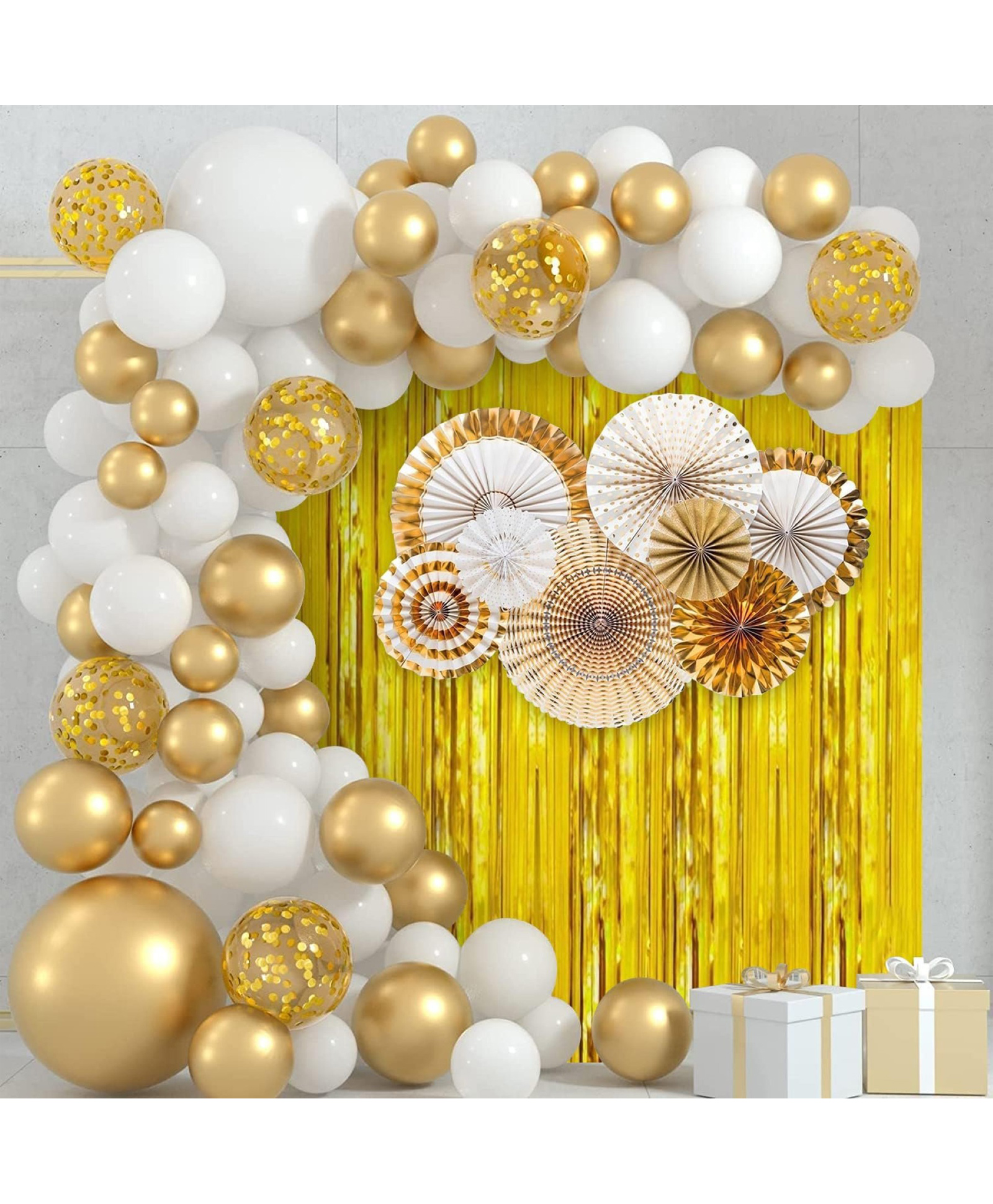Surprise Decor 85Pcs Golden Decorations Combo for Wedding, Birthday, Kids,-image-43