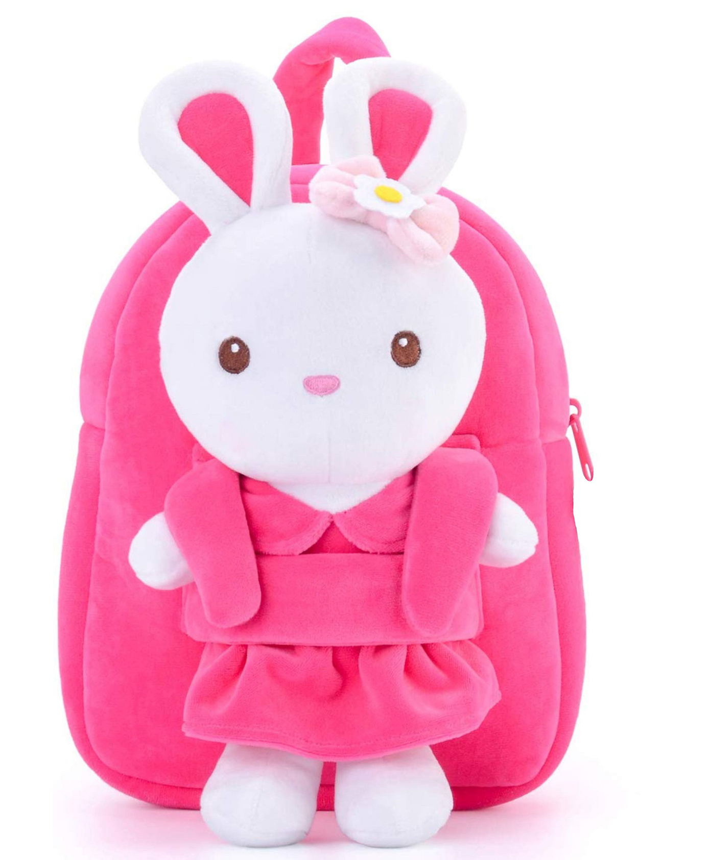 Frantic Premium Quality Soft design Full Body HotPink Rabbit Bag for Kids height - 14 inches-image-2