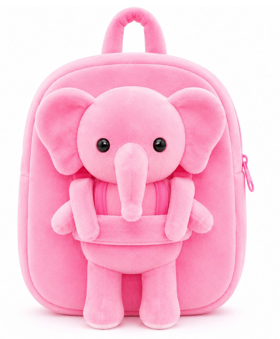 Frantic Premium Quality Soft design Full Body Pink Elephant Bag for Kids height - 14 inches-picture-16
