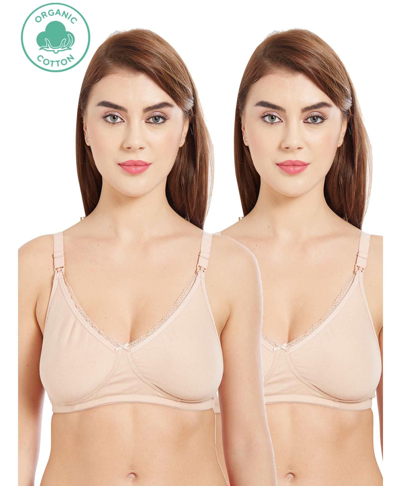 Inner Sense Antimicrobial Maternity Nursing Bra Pack of 2 - Light Pink-picture-14