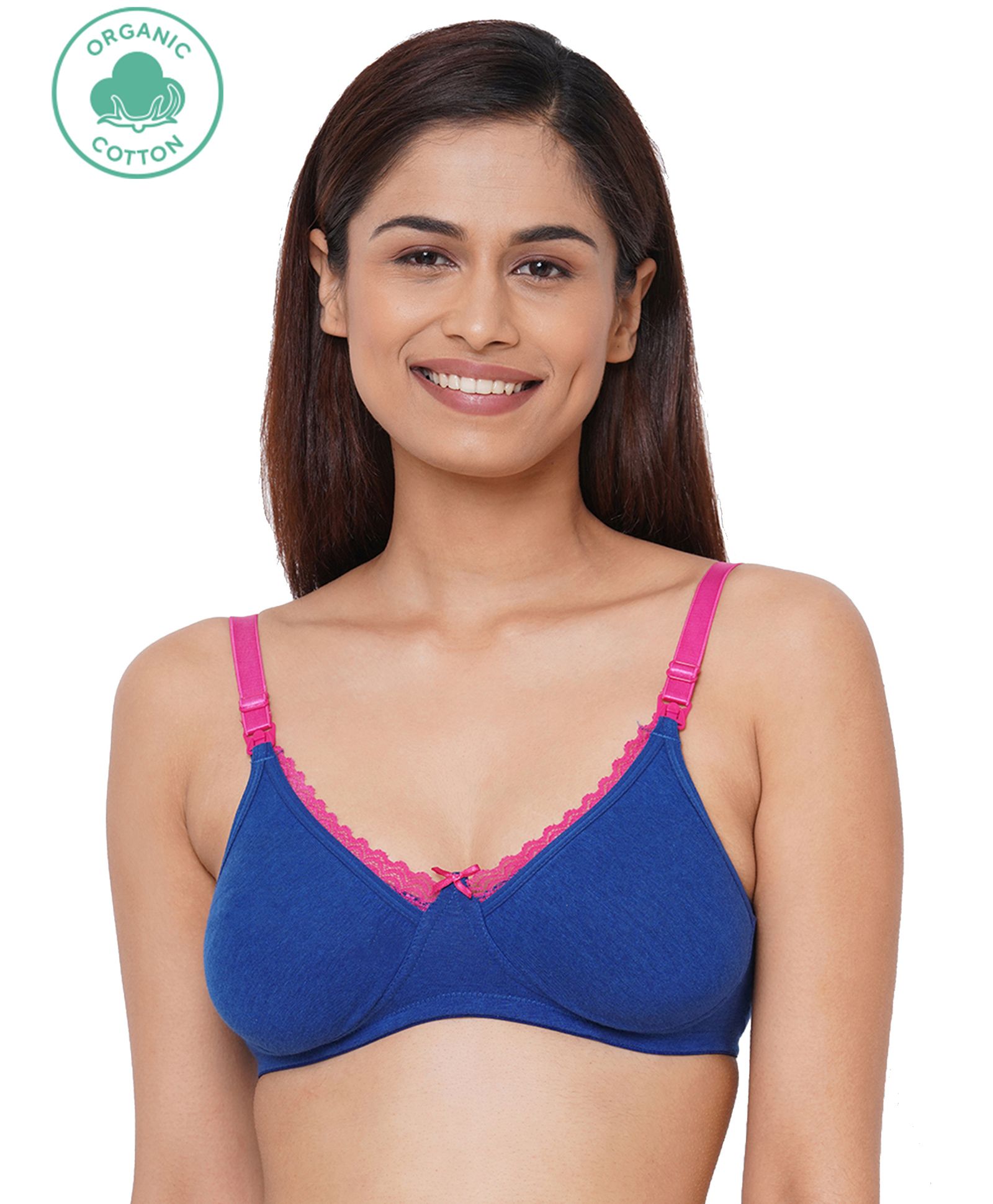 Inner Sense Antimicrobial Maternity Nursing Bra - Royal Blue-image-42