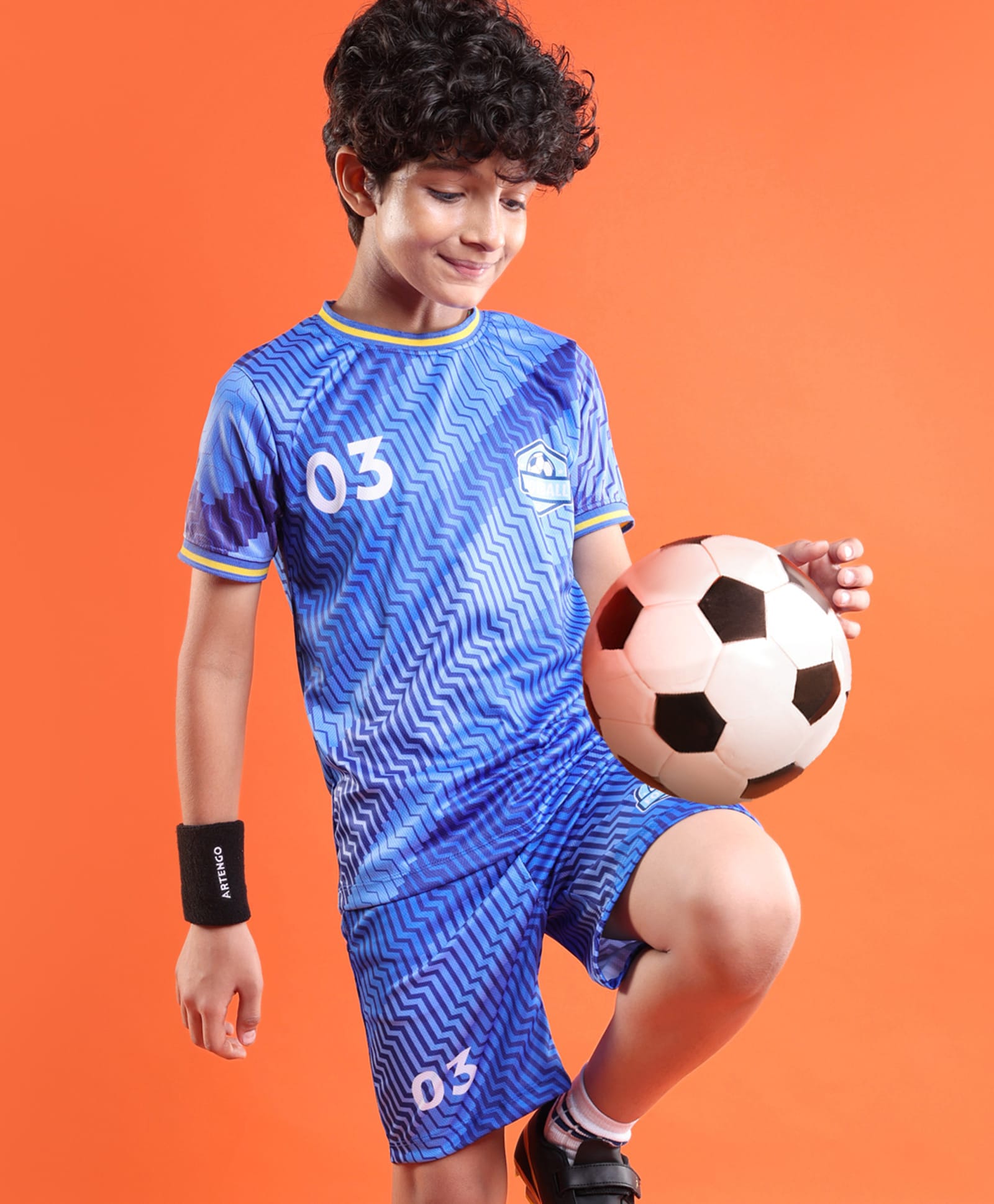 Pine Active Half Sleeves All Over Printed T-Shirt and Shorts Set - Blue