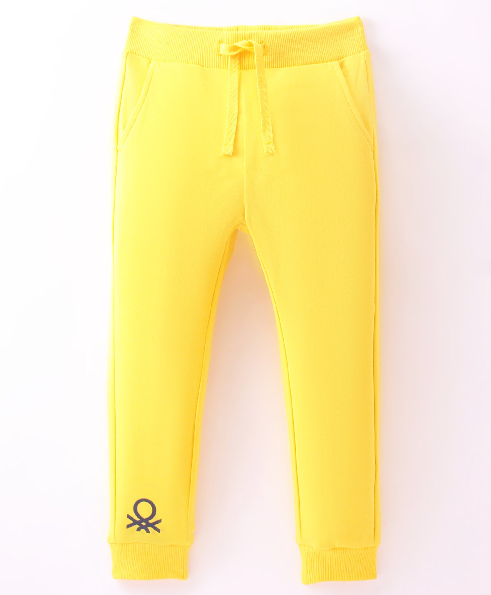 UCB Cotton Knit Full Length Solid Color Track Pant - Yellow-picture-26