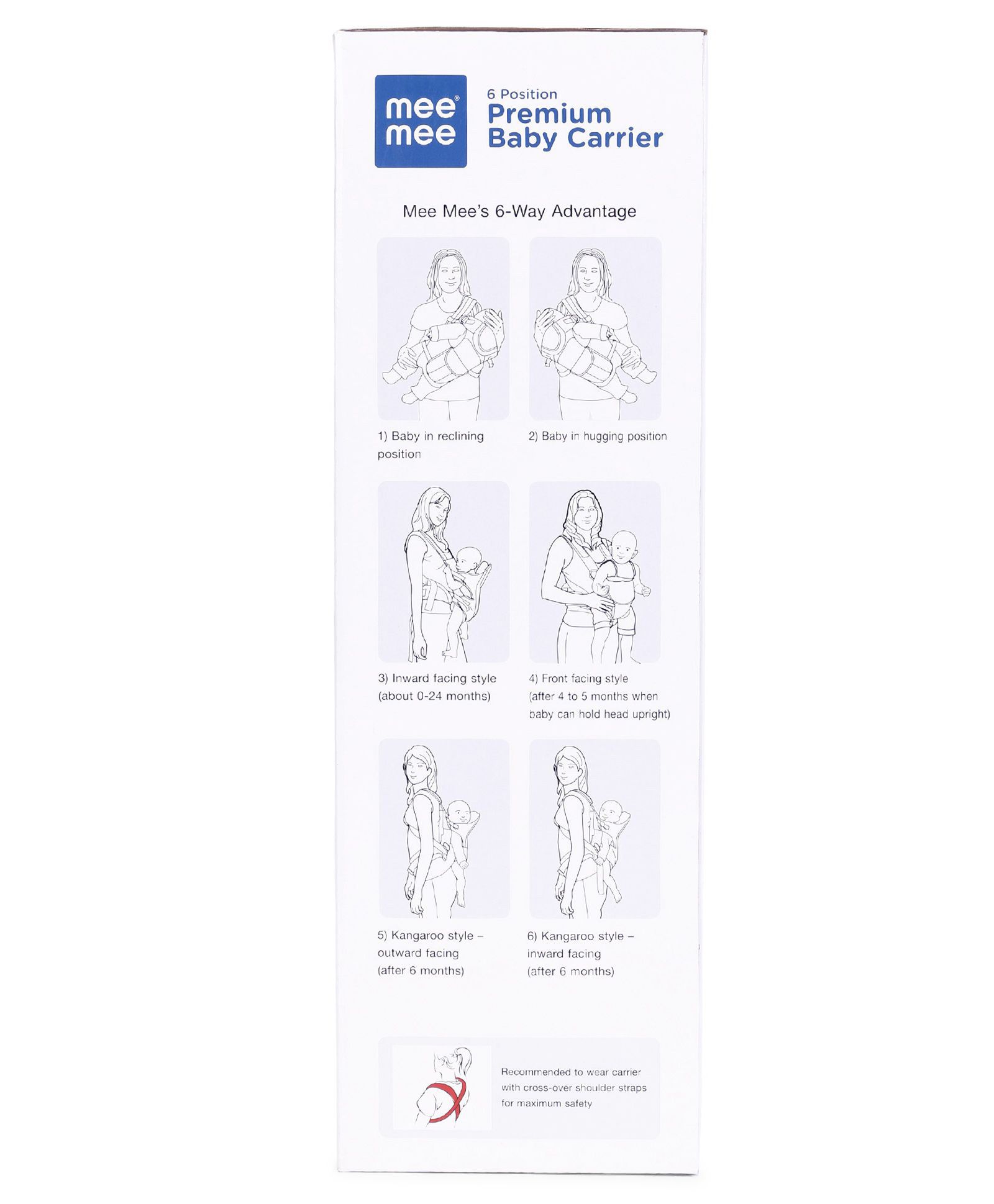 mee mee 6 position premium baby carrier