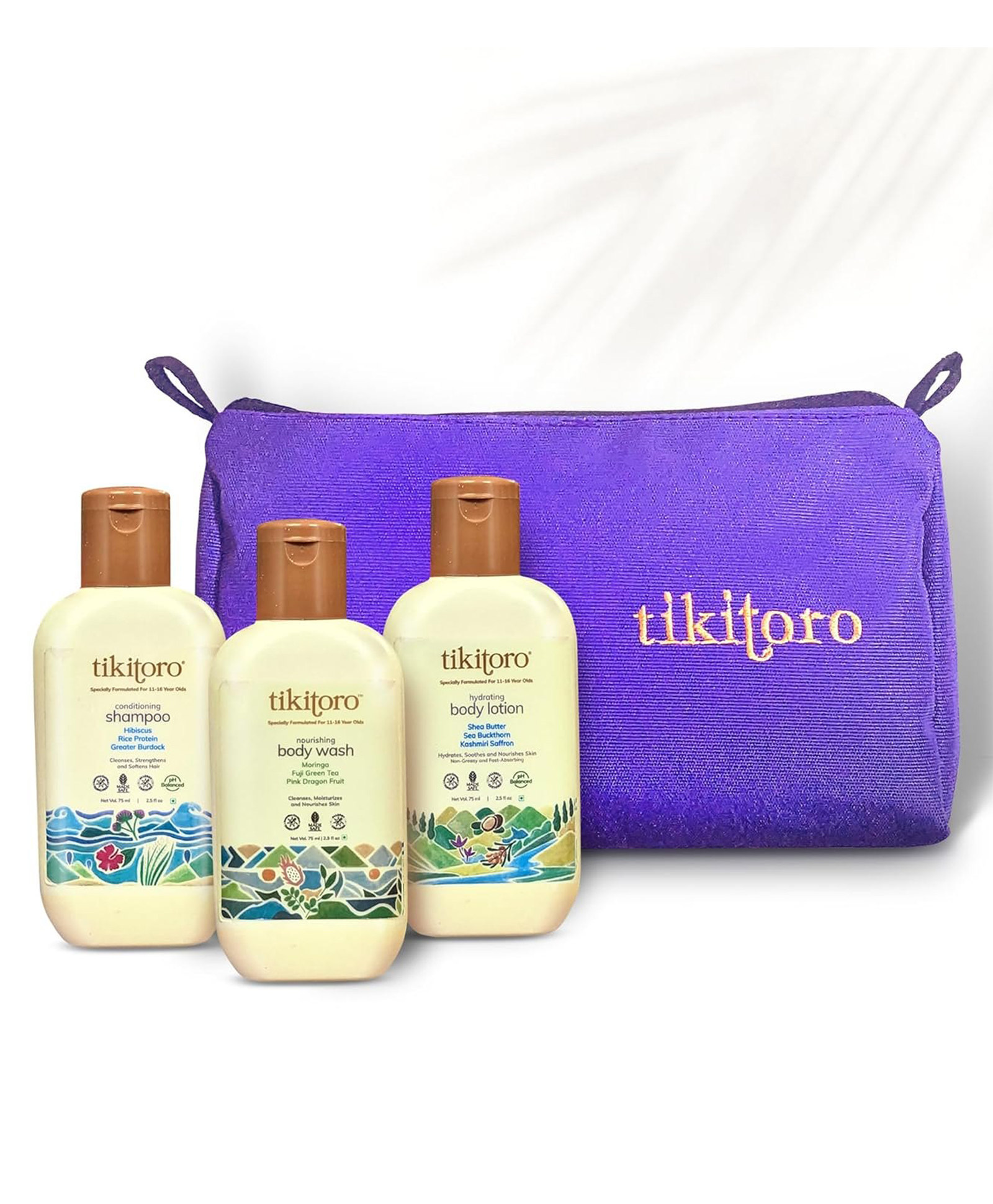 Tikitoro Teens Travel Kit With a Travel Pouch - 225 ml-picture-27