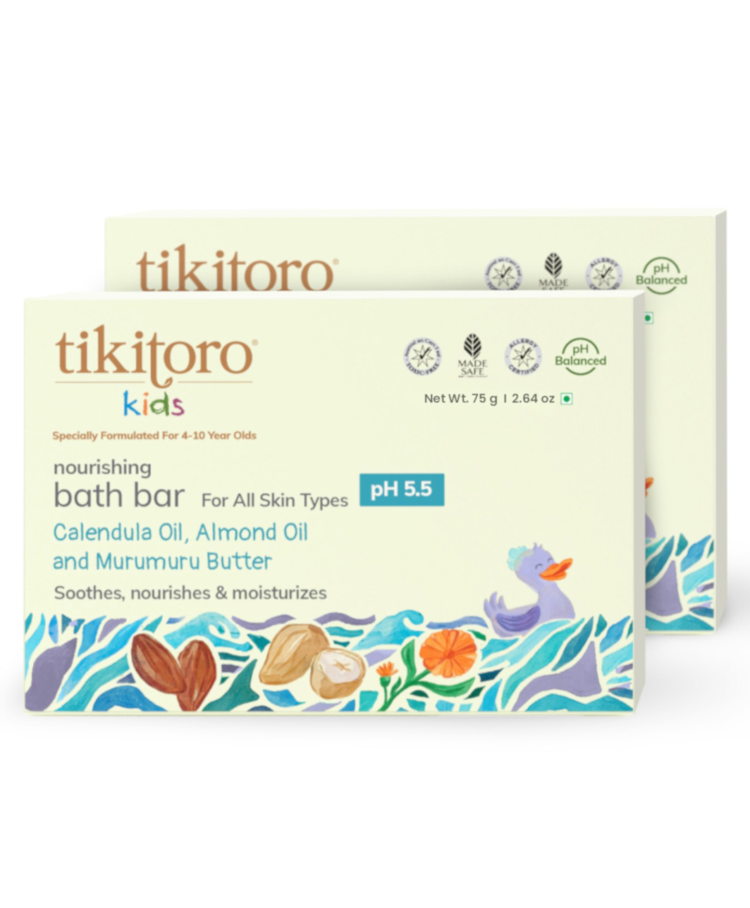 Tikitoro Kids Nourishing Bath Bar - Pack of 2 - 75 g each-picture-40