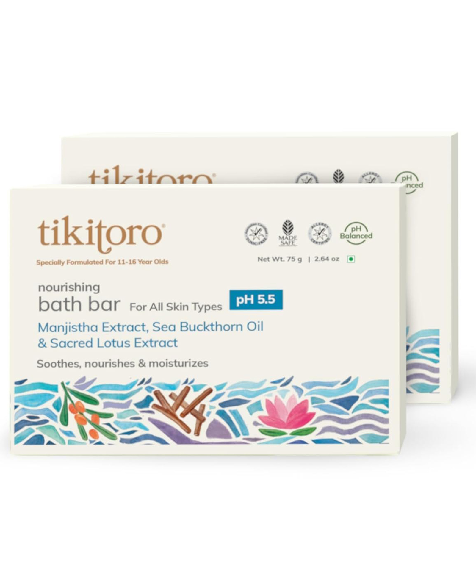 Tikitoro Teens Nourishing Bath Bar - Pack of 2 - 75 g each-picture-32