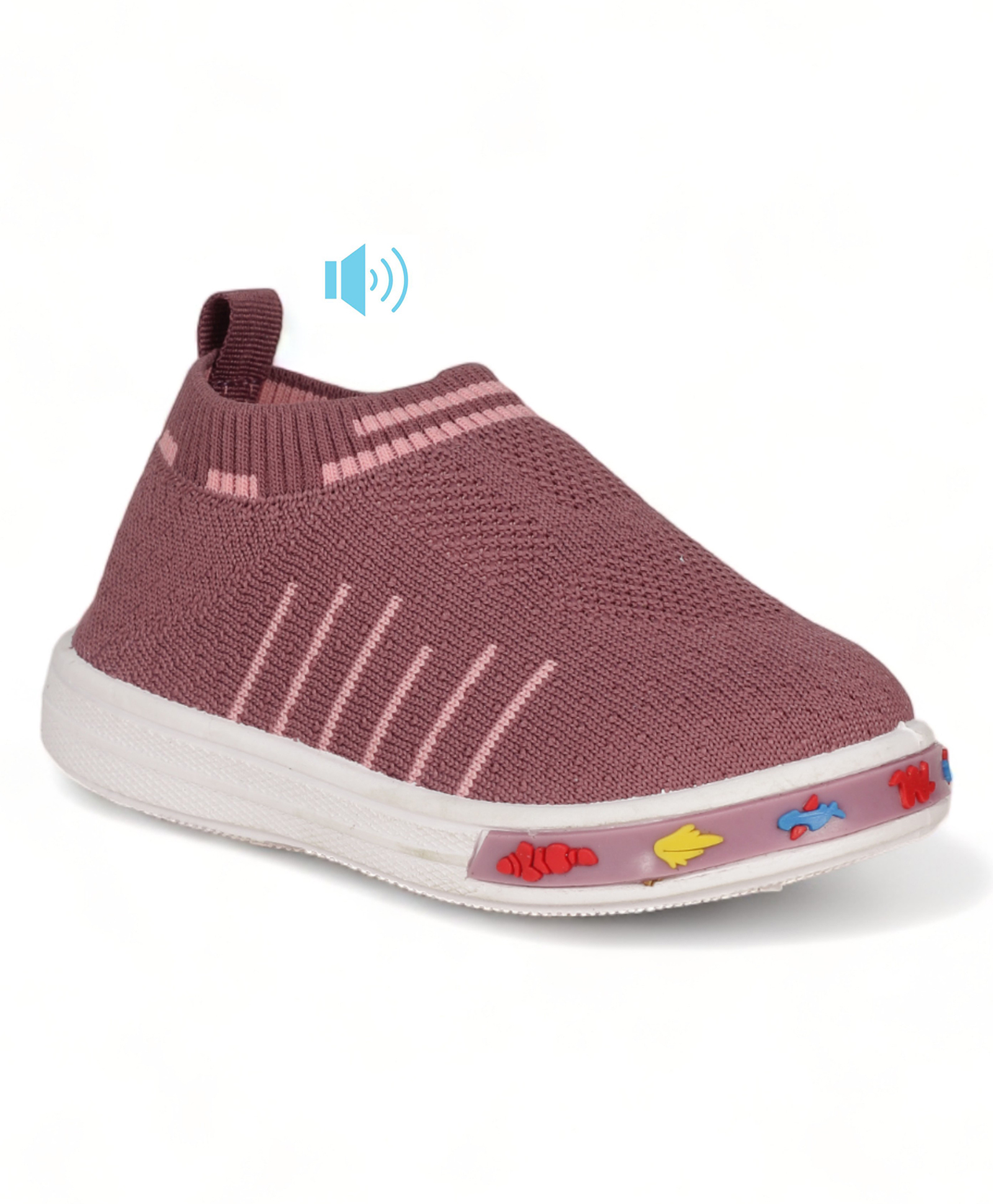 Lil Lollipop Mesh Designed Musical Shoes - Mauve Pink-image-12